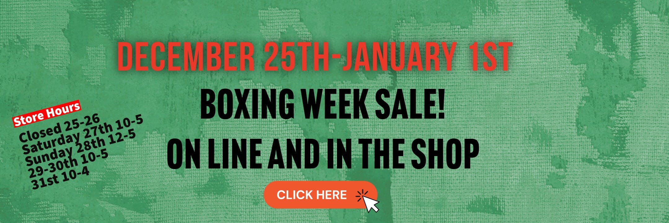 Boxing Week at Daves 2025