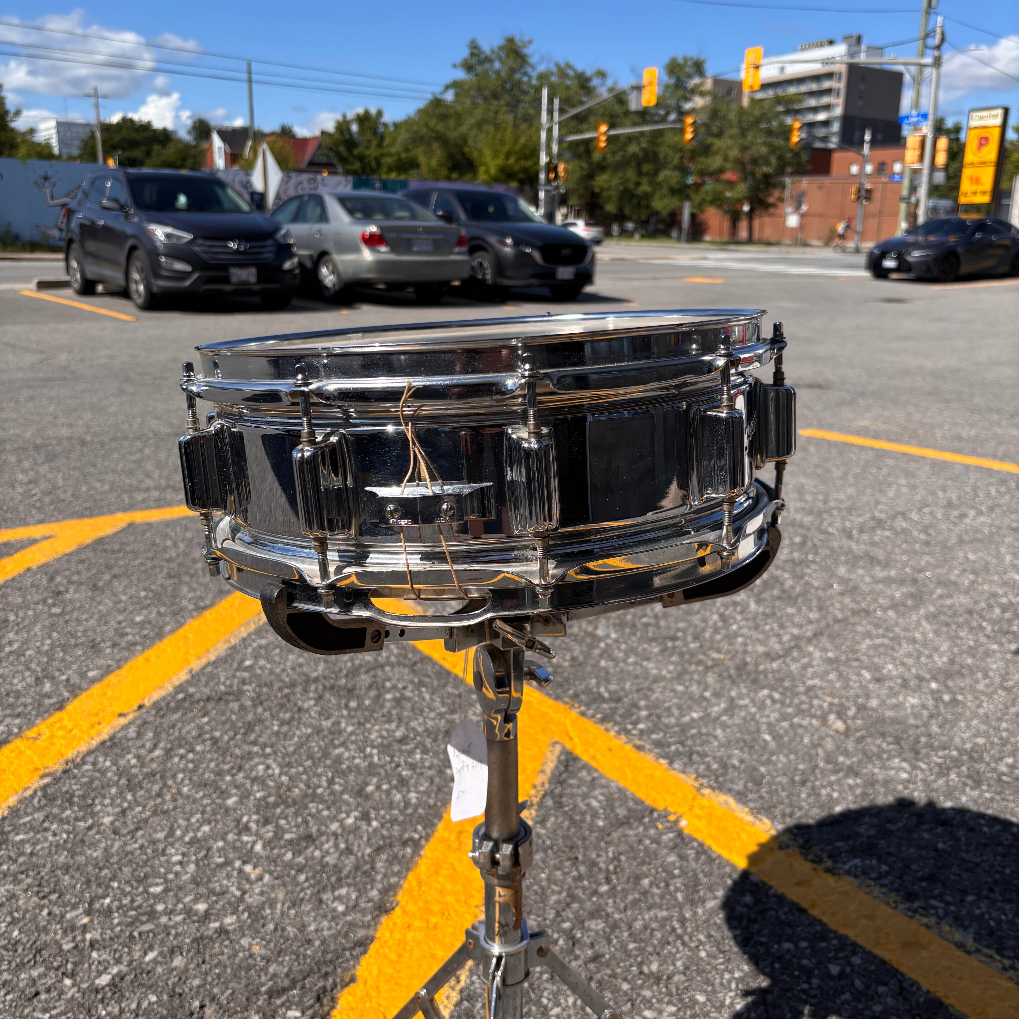 1970s Rogers SuperTen 5×14" Snare Drum Chrome Over Steel USED SNARE DRUMS Rogers