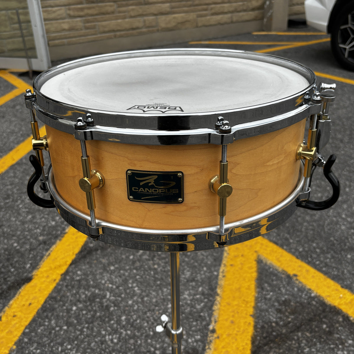 2020 Canopus M-1465 The Maple 14 × 5.5 Snare Drum – Natural Oil USED SNARE DRUMS Canopus