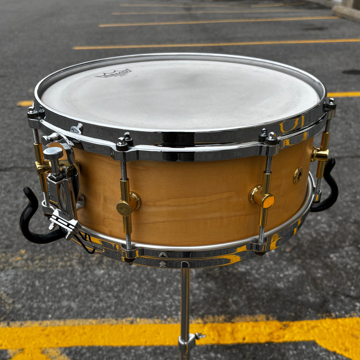 2020 Canopus M-1465 The Maple 14 × 5.5 Snare Drum – Natural Oil USED SNARE DRUMS Canopus