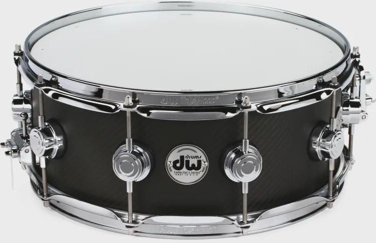 DW 5.5 x 14 Collector's Series Carbon Fiber Snare Drum, Chrome Hardware (DCMF15514SCX719)