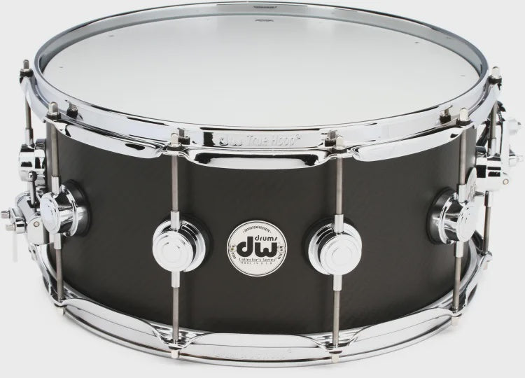 DW 6.5 x 14 Collector's Series Carbon Fiber Snare Drum, Chrome Hardware (DCMF16514SCX719)