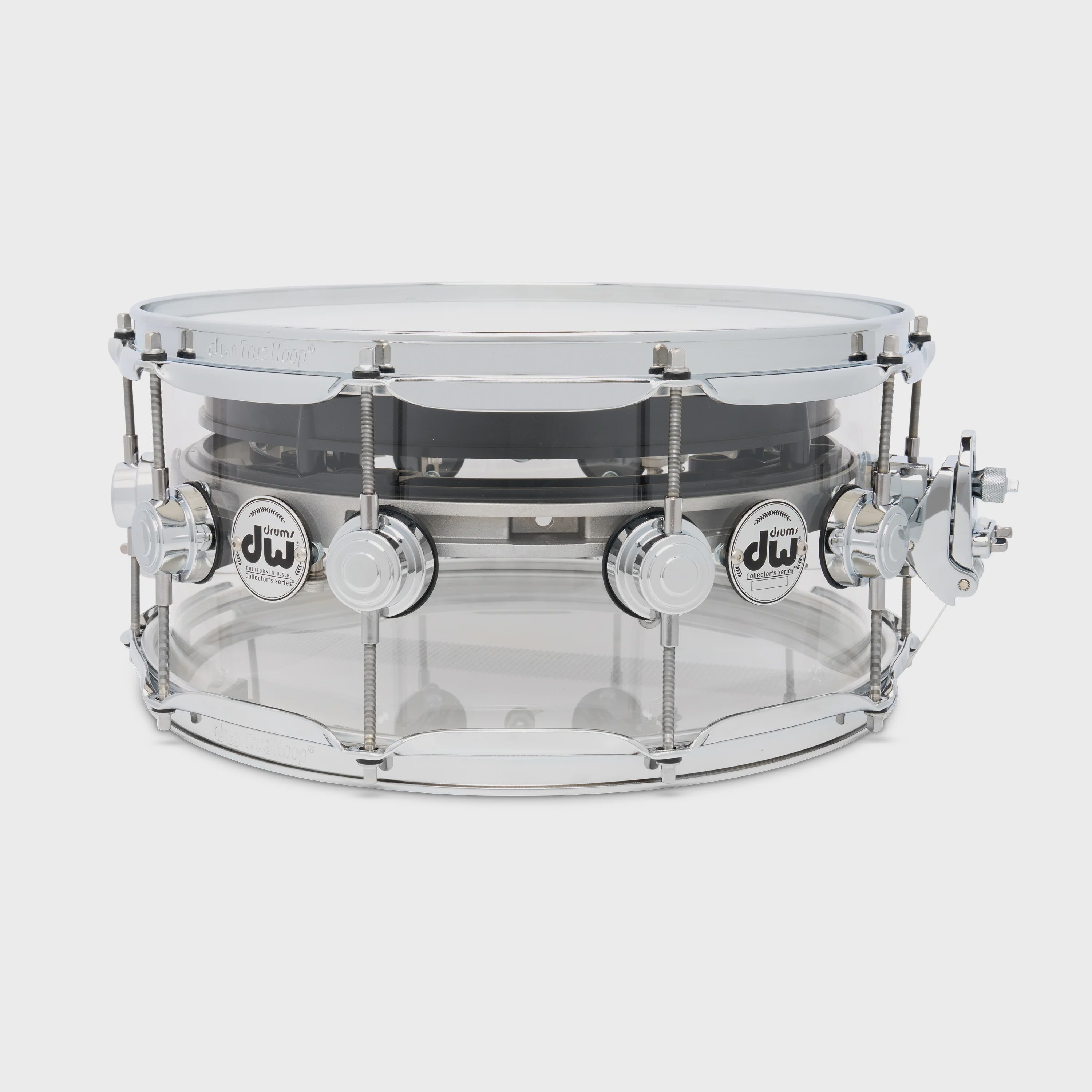 DW 14" Acrylic Snare Drum, Clear, w/ Zikit System (DRAC6514SSC135-ZK)