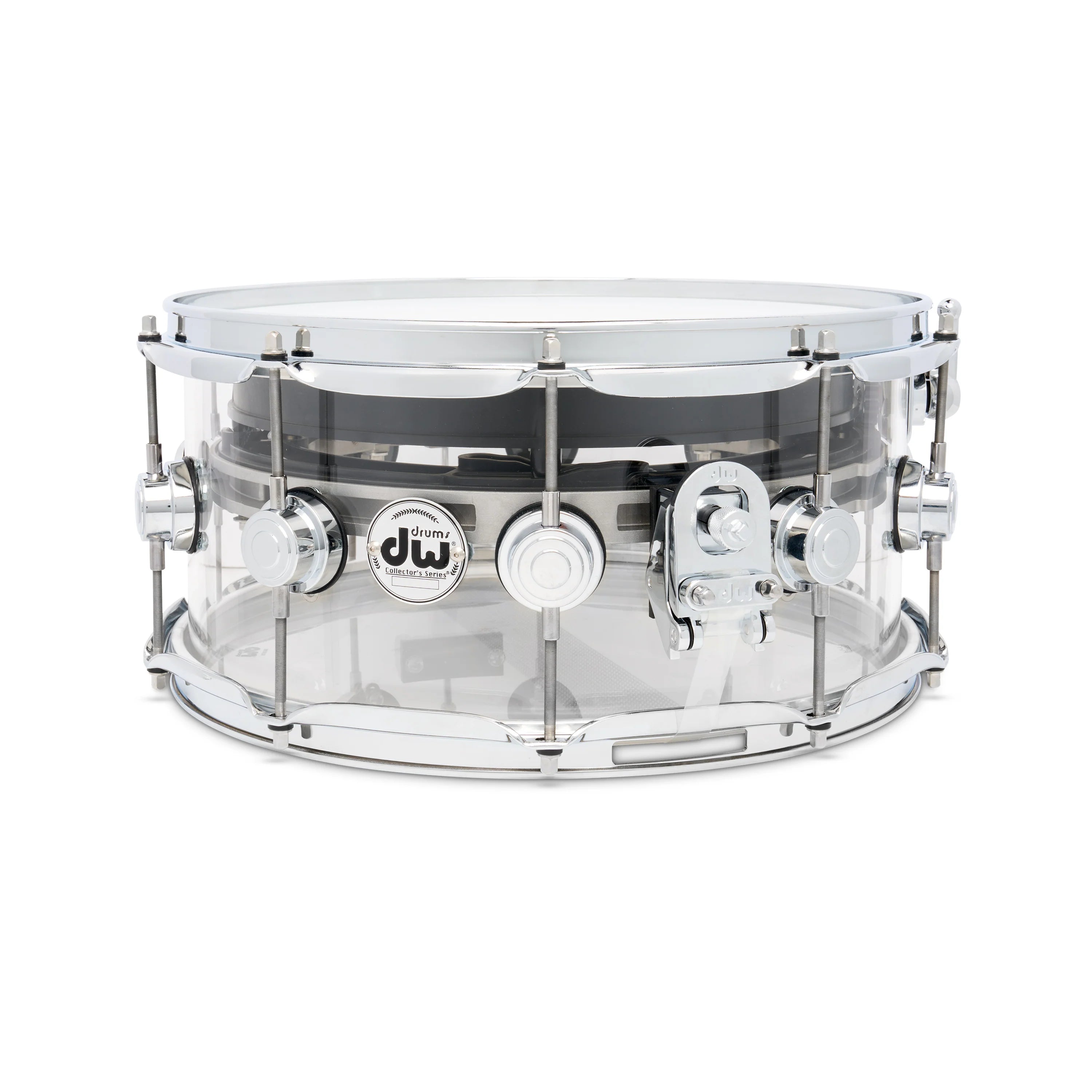 DW 14" Acrylic Snare Drum, Clear, w/ Zikit System (DRAC6514SSC135-ZK)