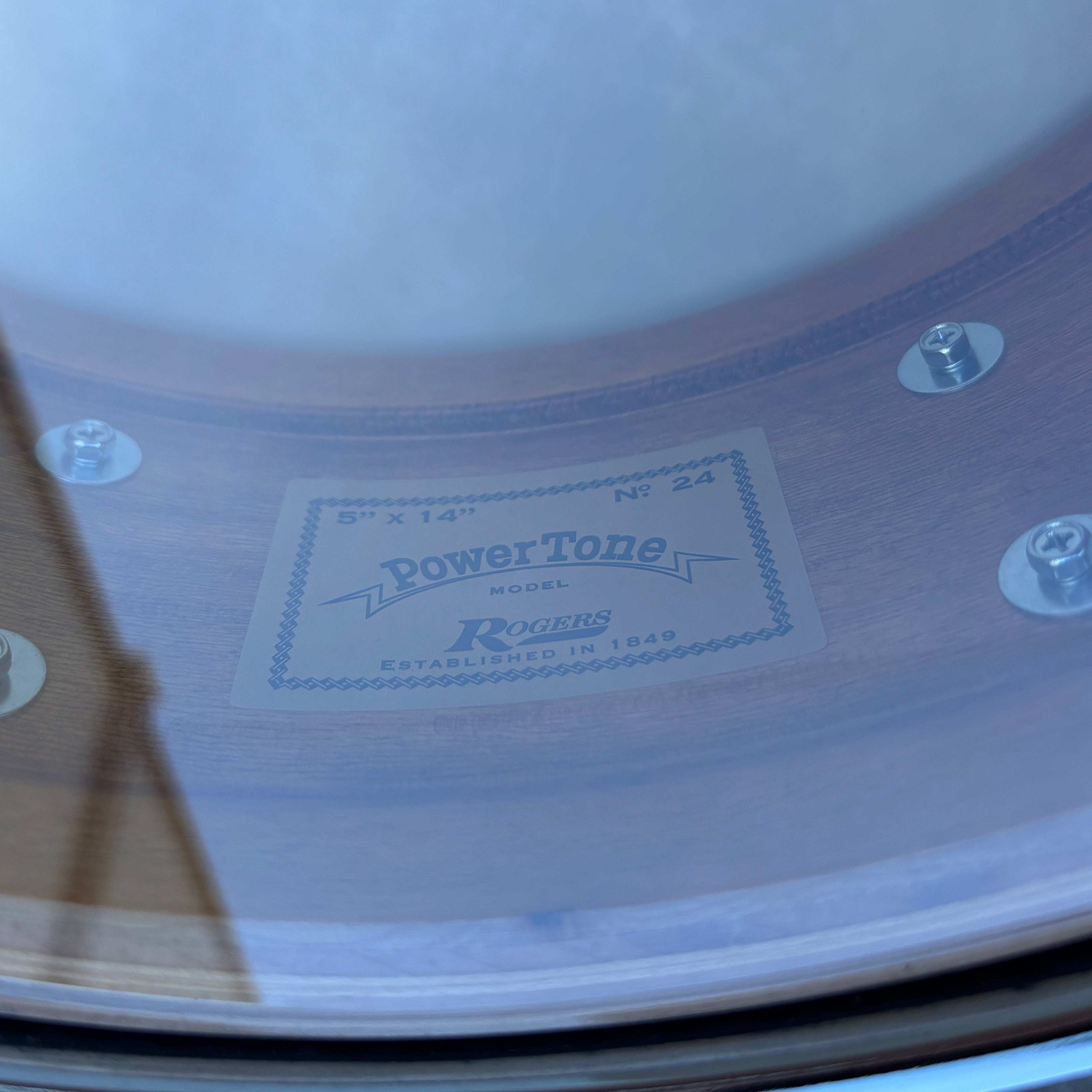 Rogers 5 x 14 Powertone Snare Gloss Black