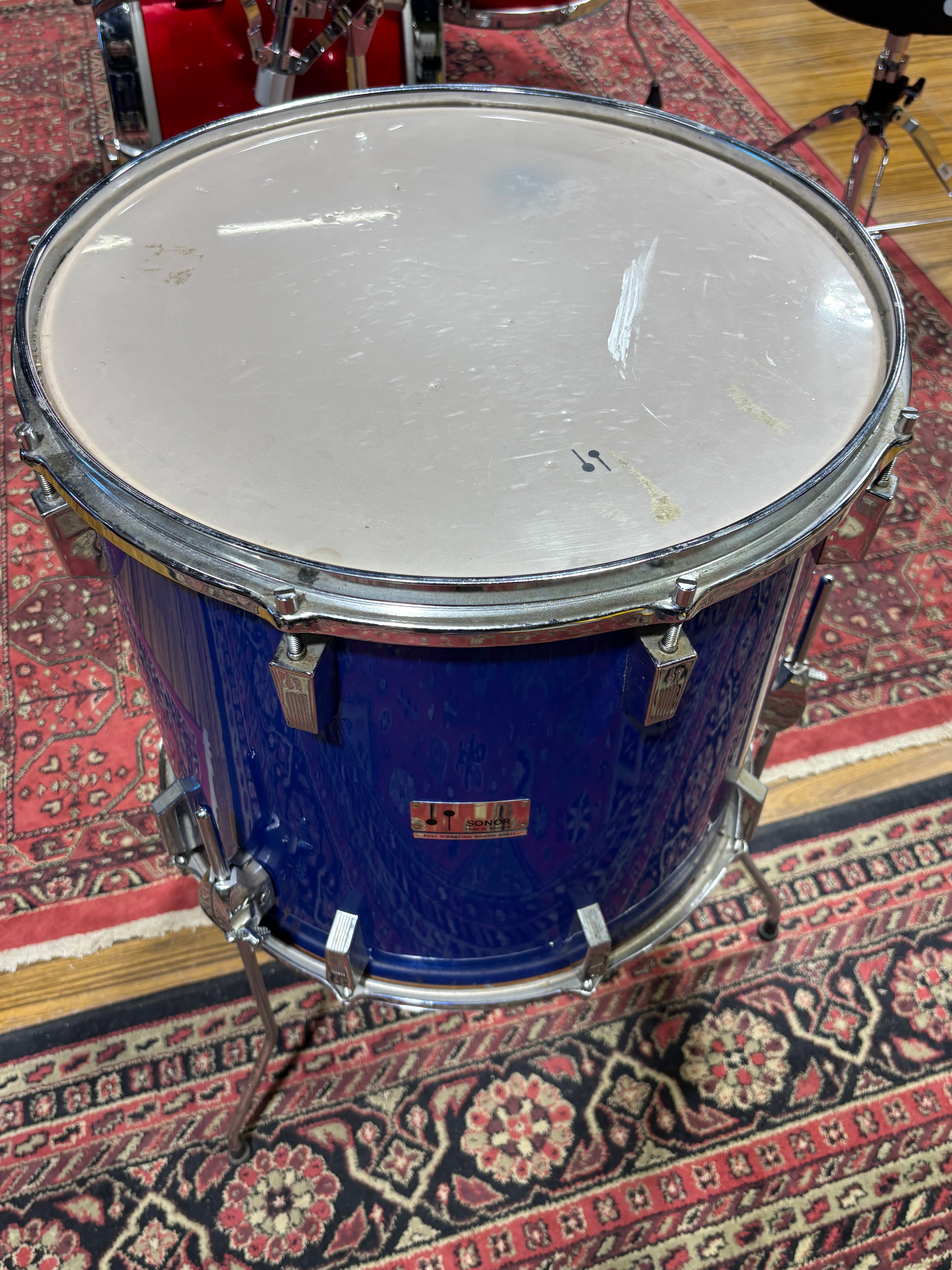 Sonor Champion 18" Floor Tom 1970s Blue Gloss