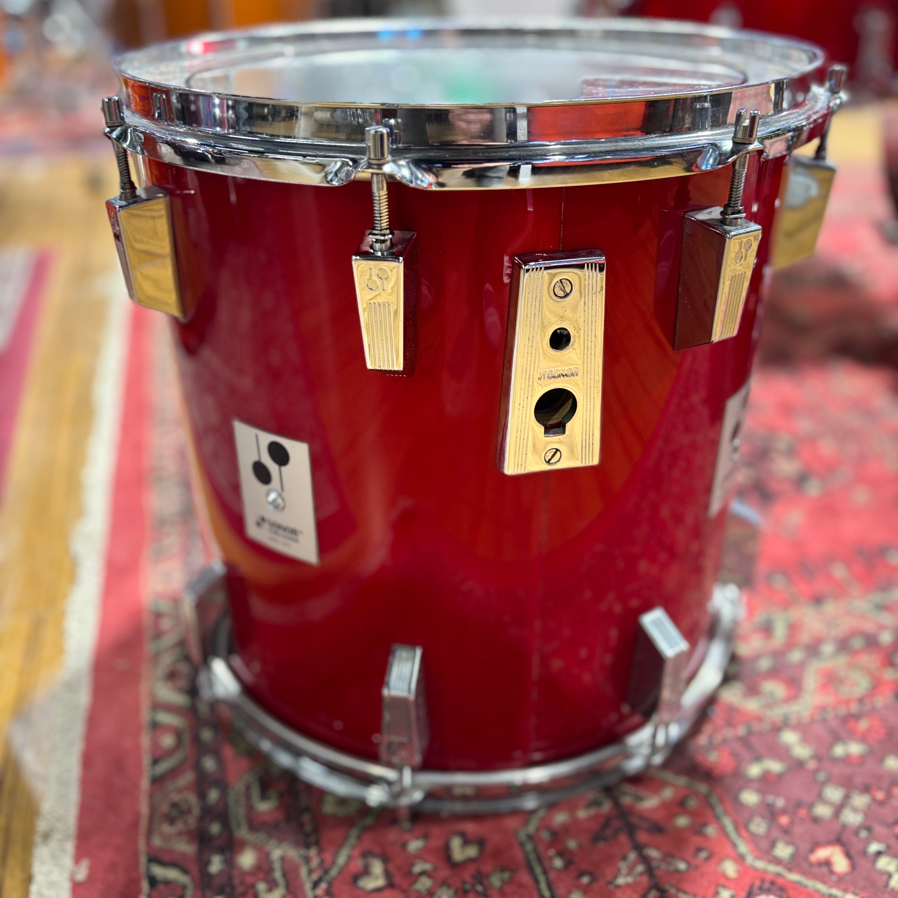 Sonor Phonic Plus 14x14 Tom Candy Apple Red Made in Germany