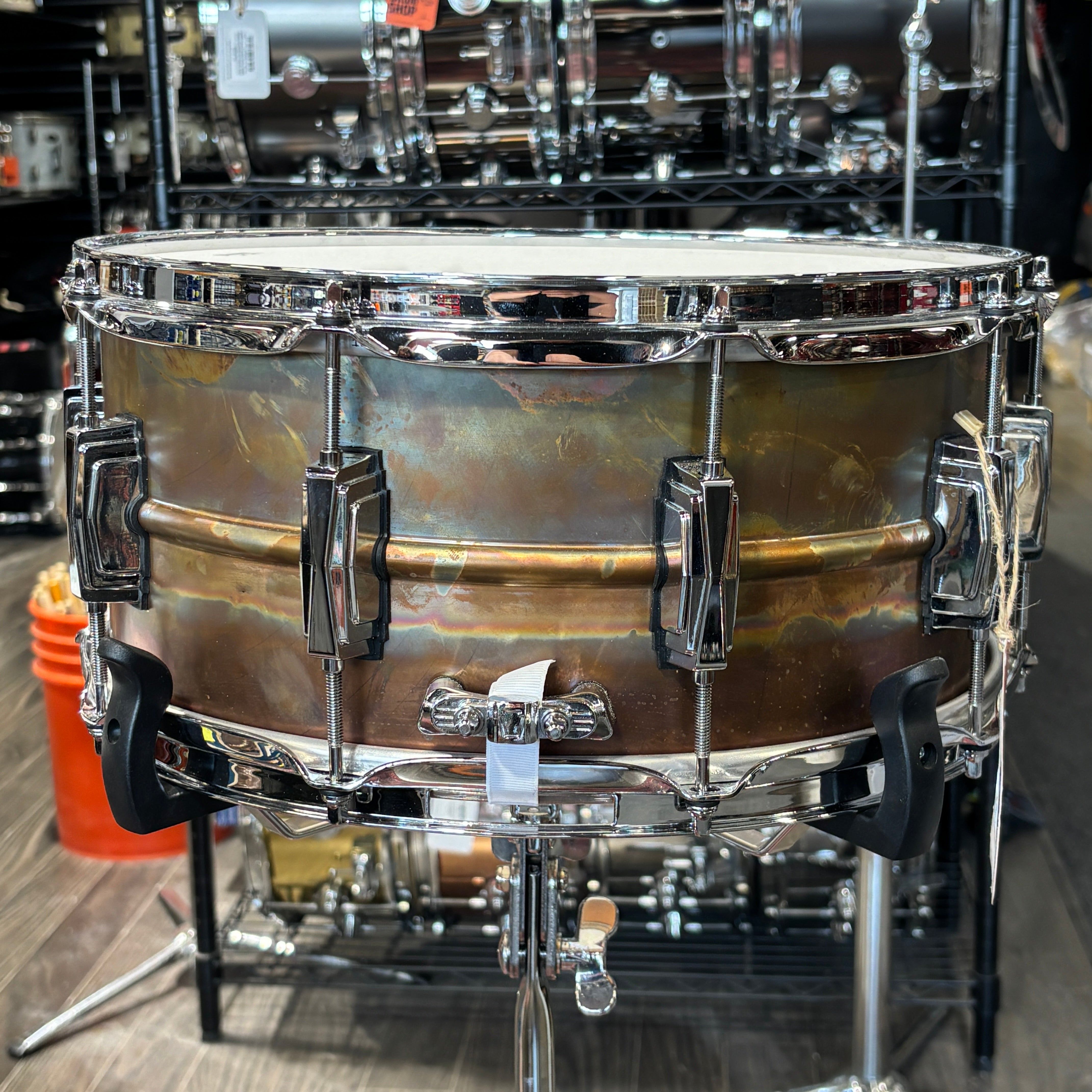 Ludwig LB552R 14x6.5 Raw Bronze Phonic Snare Drum (USED)