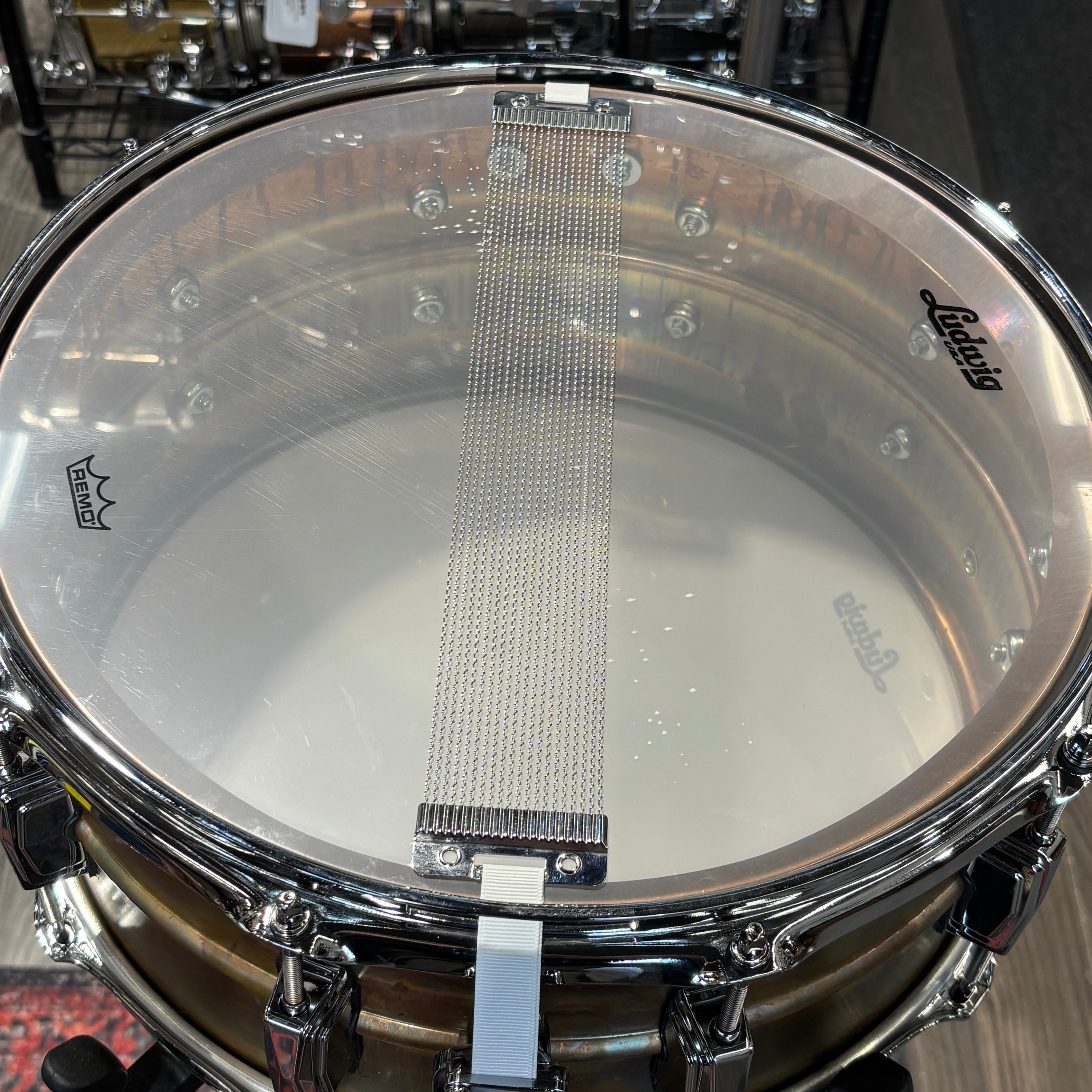 Ludwig LB552R 14x6.5 Raw Bronze Phonic Snare Drum (USED)