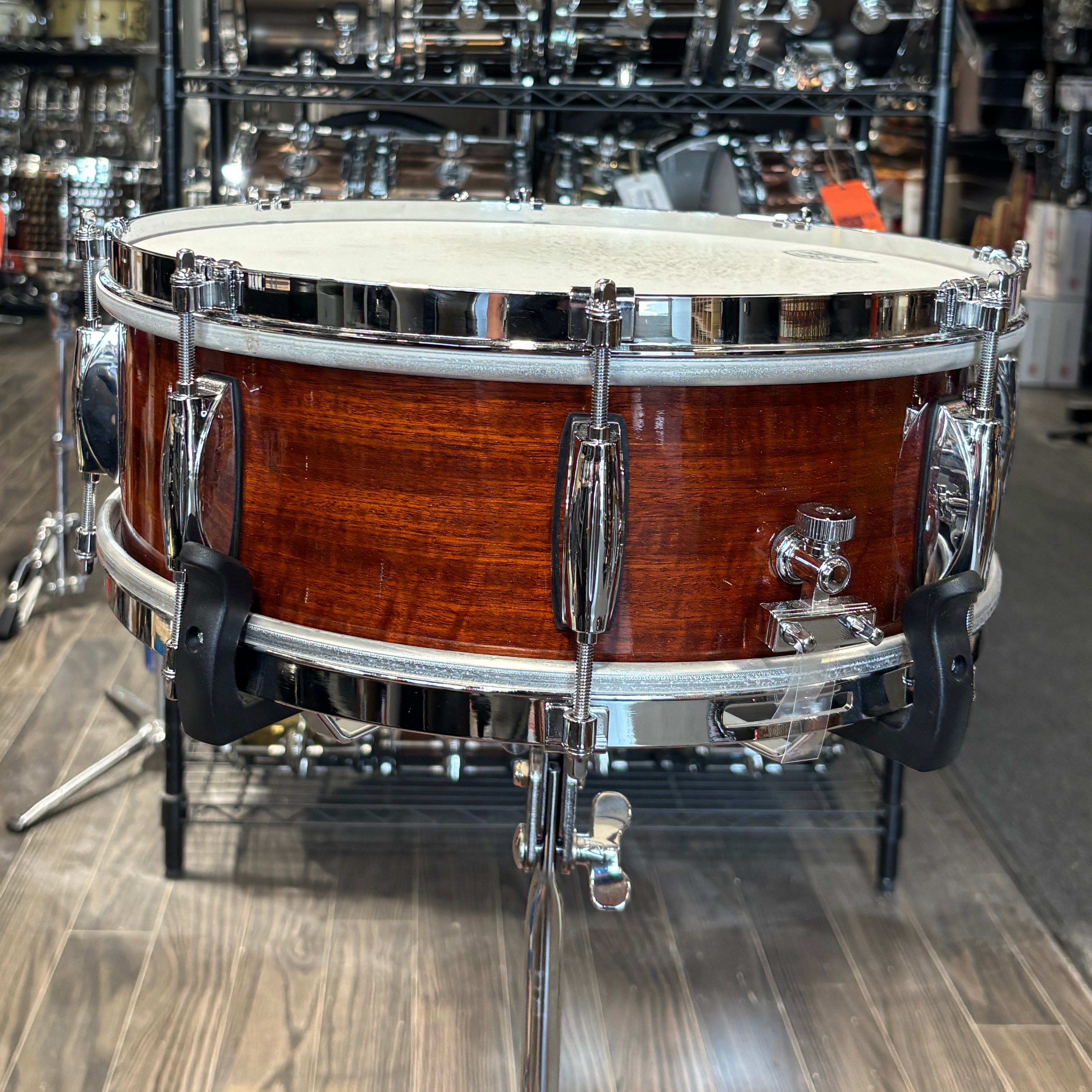 Gretsch 135th Anniversary Broadkaster 5x14 snare in Classic Ribbon Mahogany (USED)