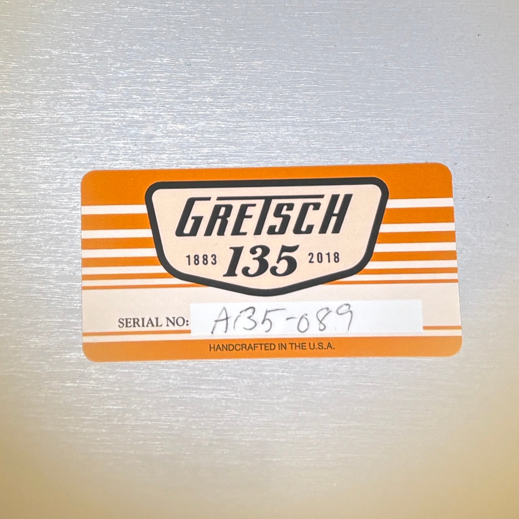 Gretsch 135th Anniversary Broadkaster 5x14 snare in Classic Ribbon Mahogany (USED)