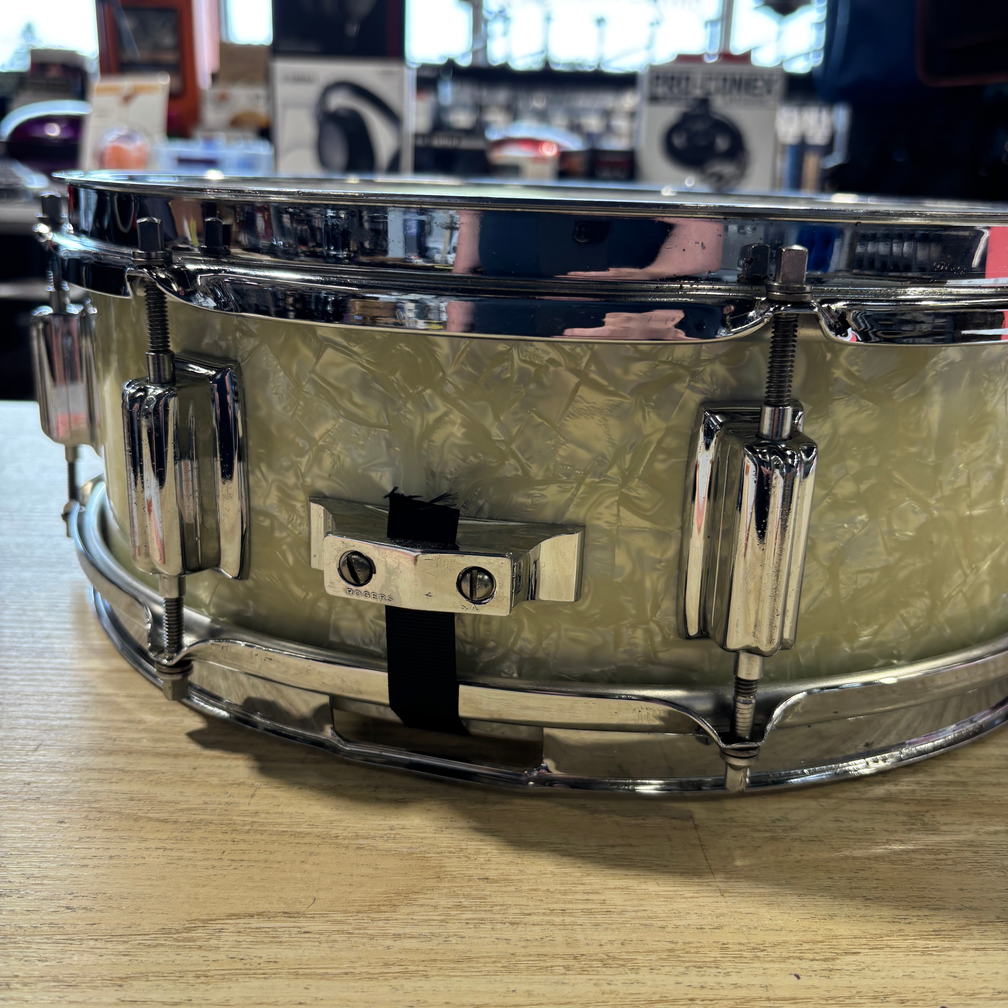 Rogers Cleveland Powertone 5x14 White Marine Pearl