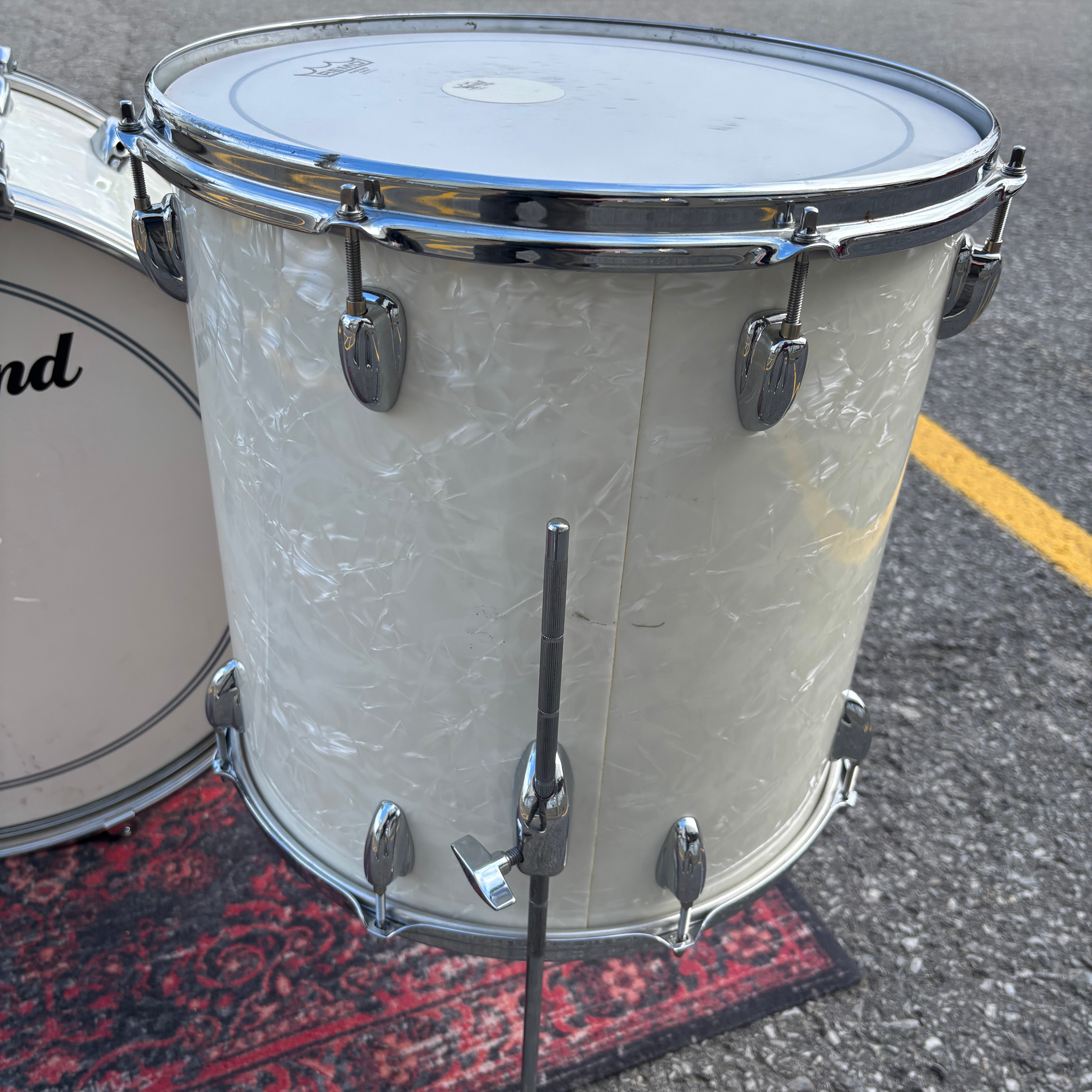 Slingerland Gene Krupa / Legend Series 3pc Drum Set White Marine Pearl 24/13/16 Conway Era