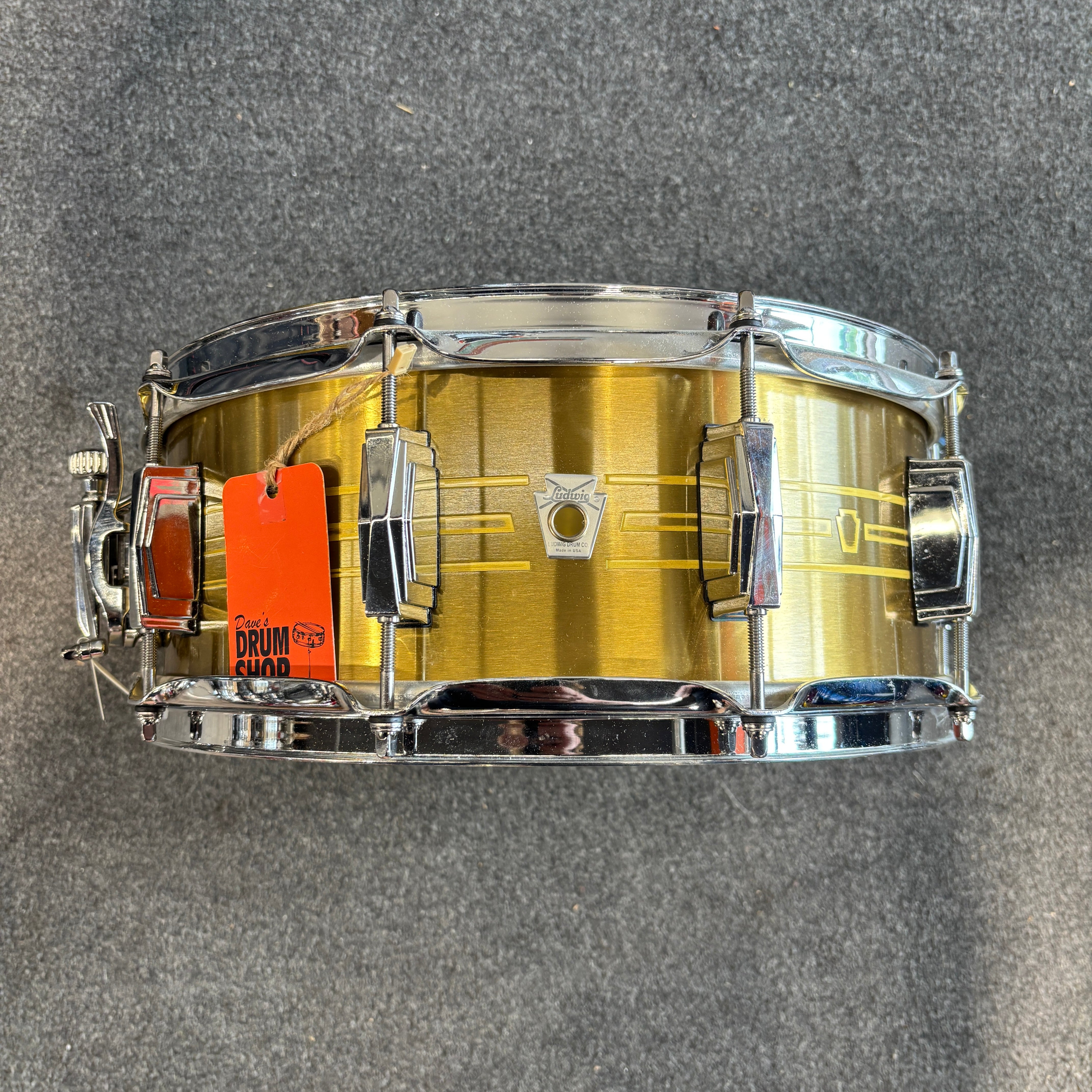 Ludwig Heirloom Brass 5x14 Snare Drum USED