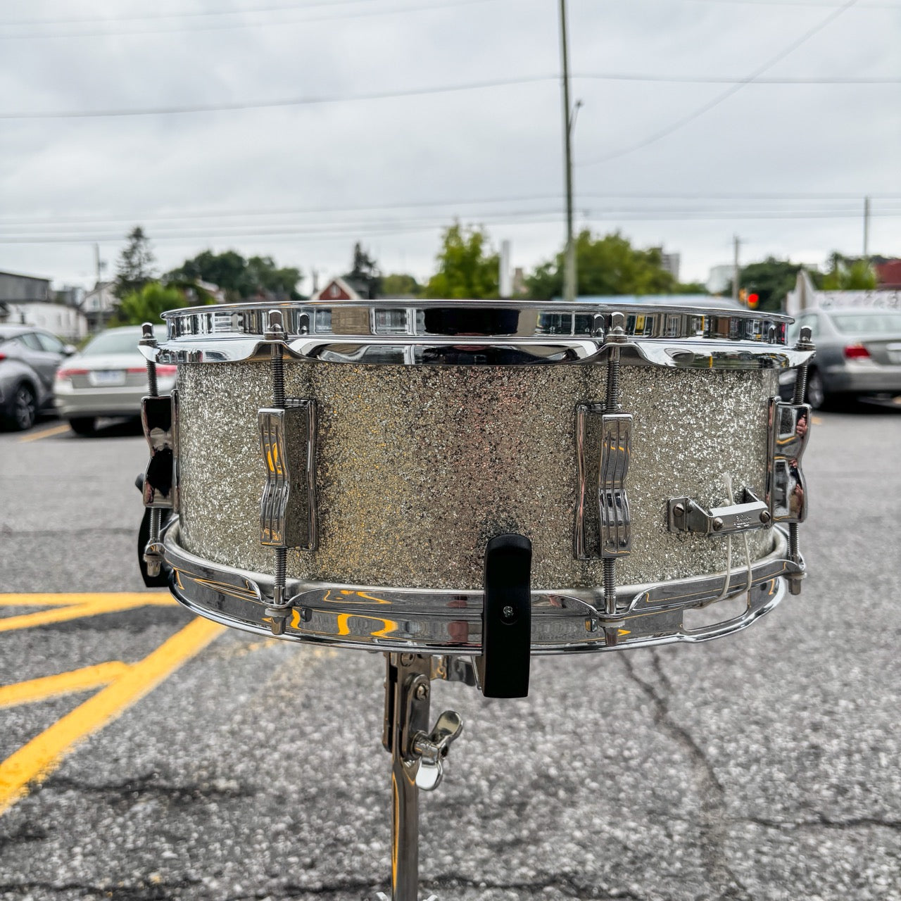 1962 Ludwig Jazz Festival 5.5x14" Snare Drum – Silver Sparkle