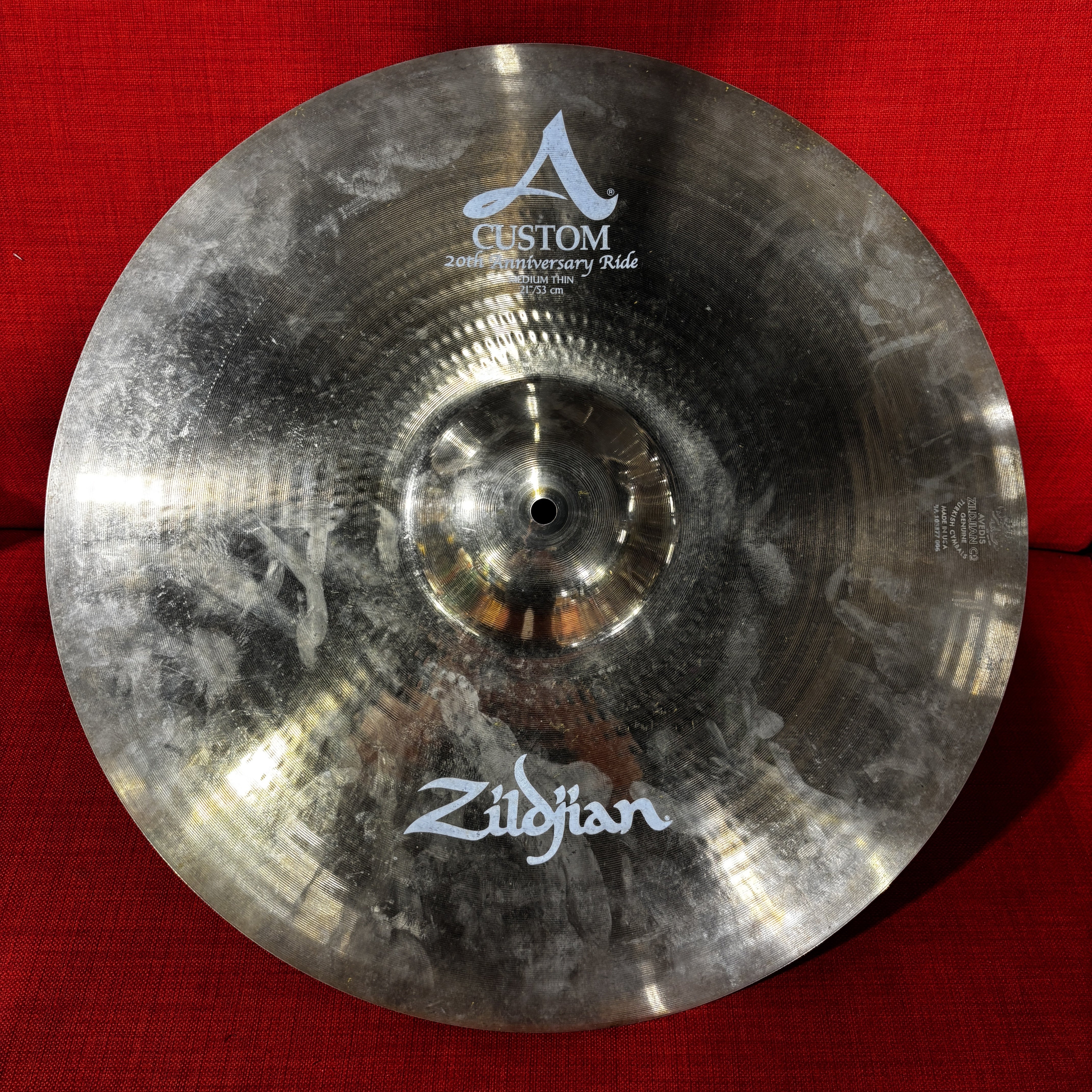 Used 2021 Zildjian 21" A Custom 20th Anniversary Ride Cymbal 2329gr