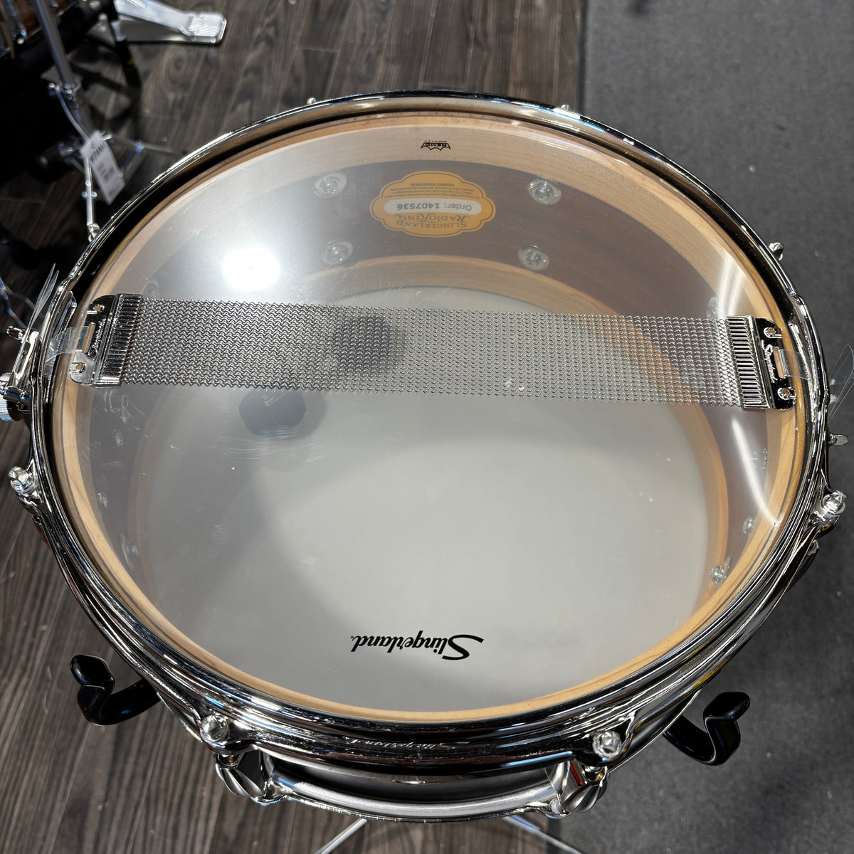 Used Slingerland Radio King Artist 5x14 Snare Drum – Black & Gold Lacquer
