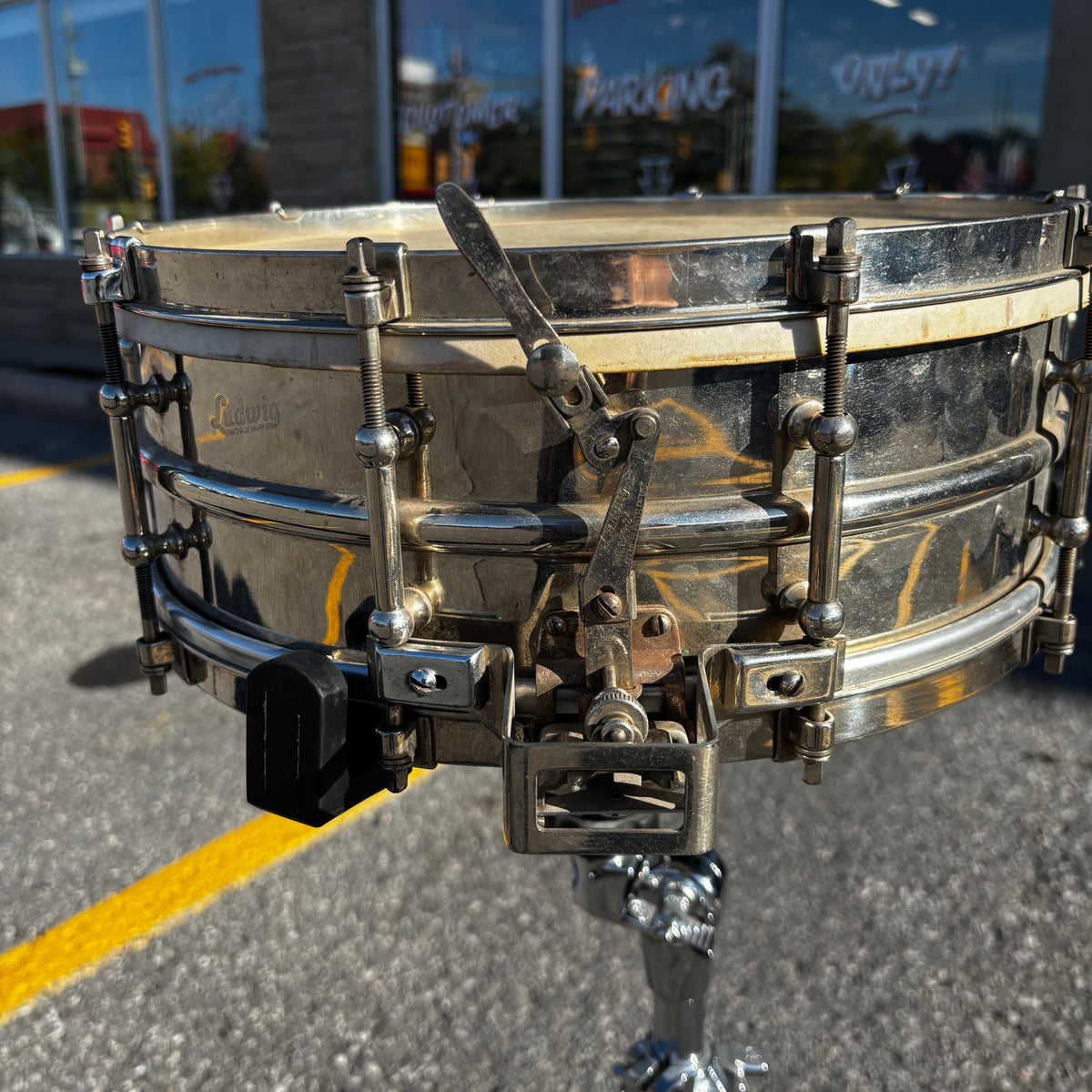 Ludwig & Ludwig Super-Ludwig 5×14 Snare Drum Nickel Over Brass 10 Lug