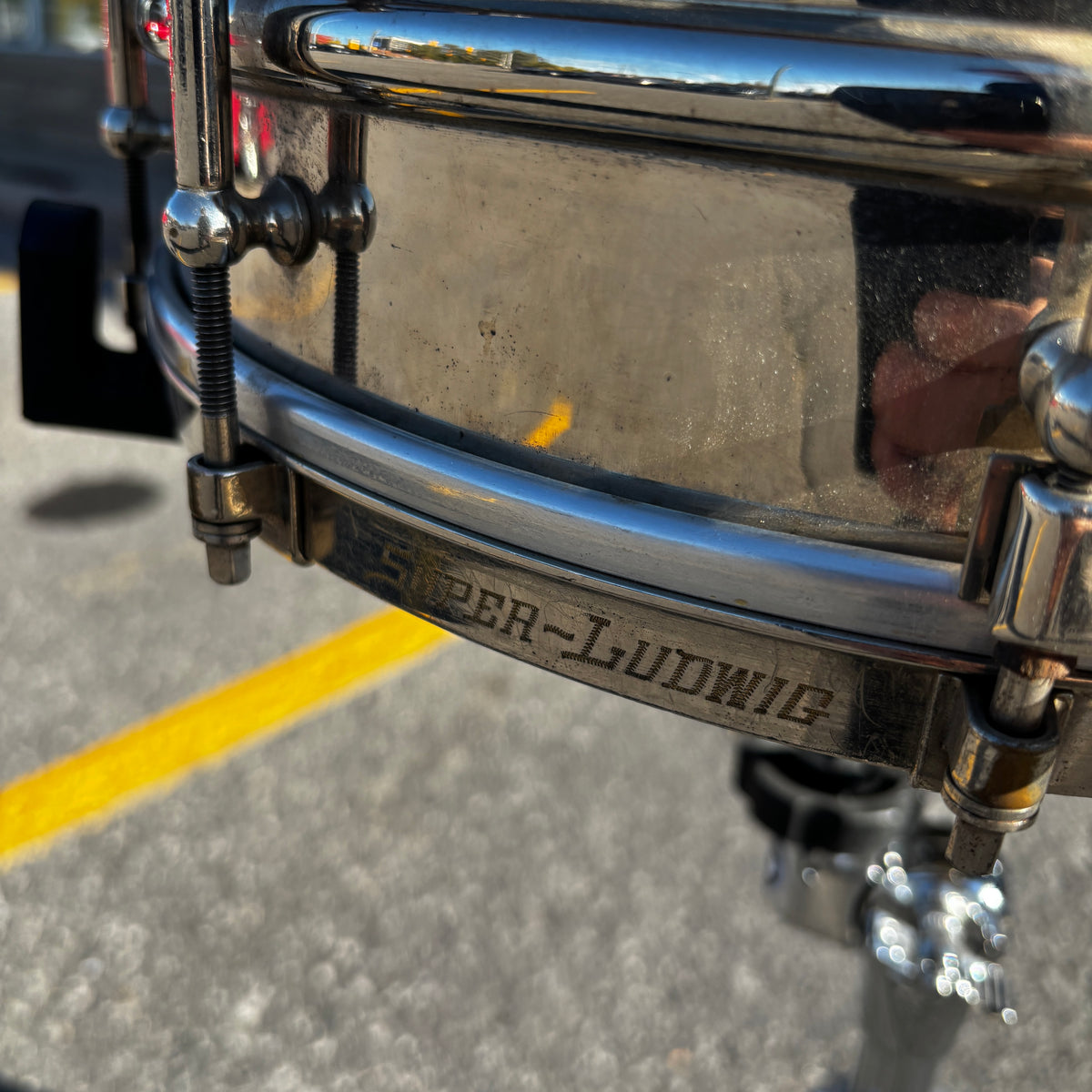 Ludwig & Ludwig Super-Ludwig 5×14 Snare Drum Nickel Over Brass 10 Lug