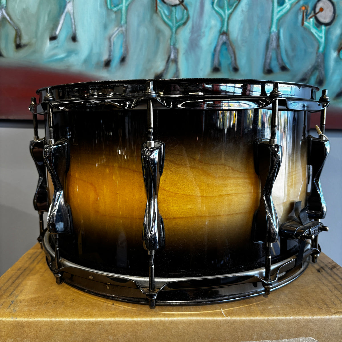 Tama Artwood Custom Limited Edition 14 × 8 Maple Snare Drum Dark Desert Burst Used
