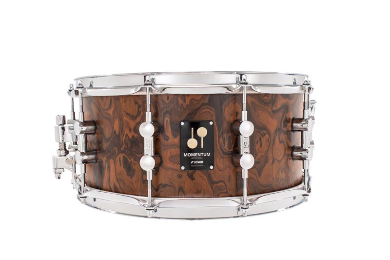 Sonor 14" x 6.5" Momentum Maple Snare Drum, California Burl (MTM-1465-SDW-CBU)