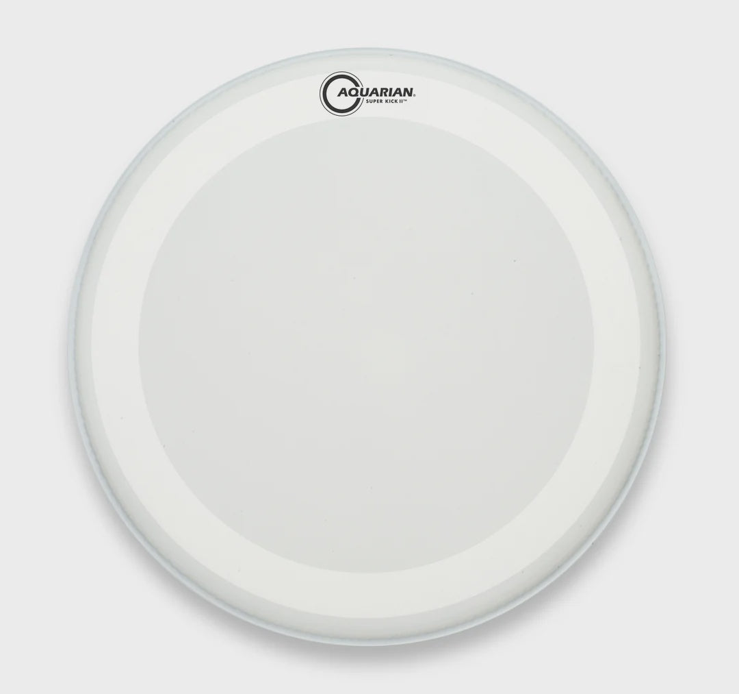 Aquarian 20" Super Kick II Texture Coated White Bass Drum Head (TCSKII20)