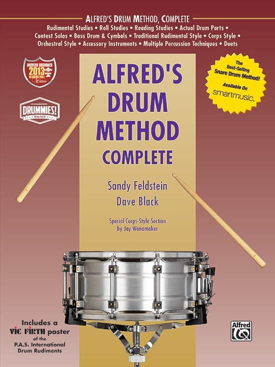 Alfred's Drum Method, Complete BOOKS VIDEOS DVD MAGAZINE Alfred