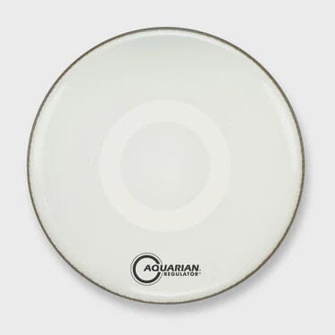 Aquarian 22" Regulator RF Resonant Gloss White Bass Drum Head w/ Small Muffle Ring (RF22WH) DRUM SKINS Aquarian