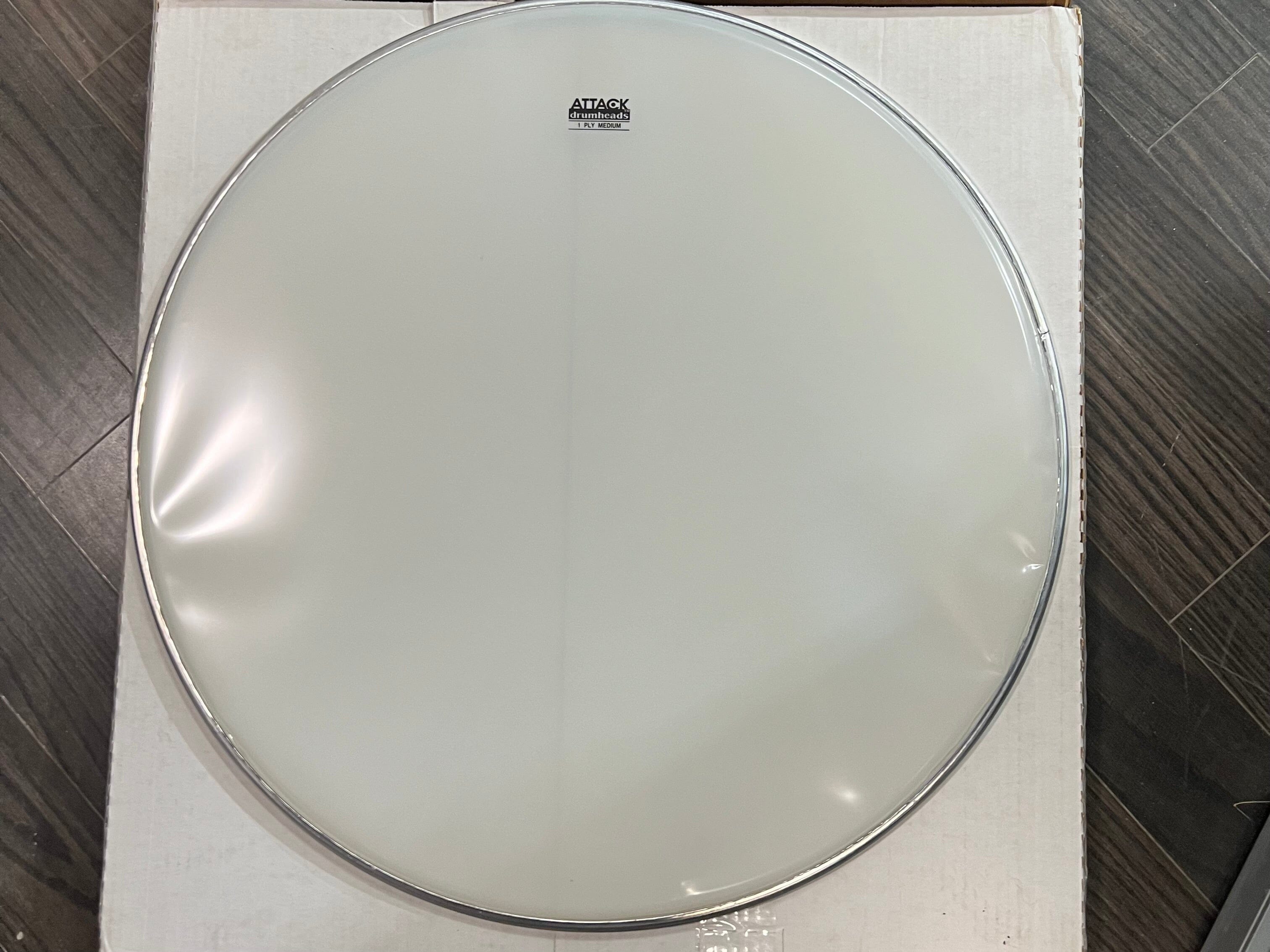 Attack 22" 1 ply Medium Smooth White Drum Head DRUM SKINS Attack