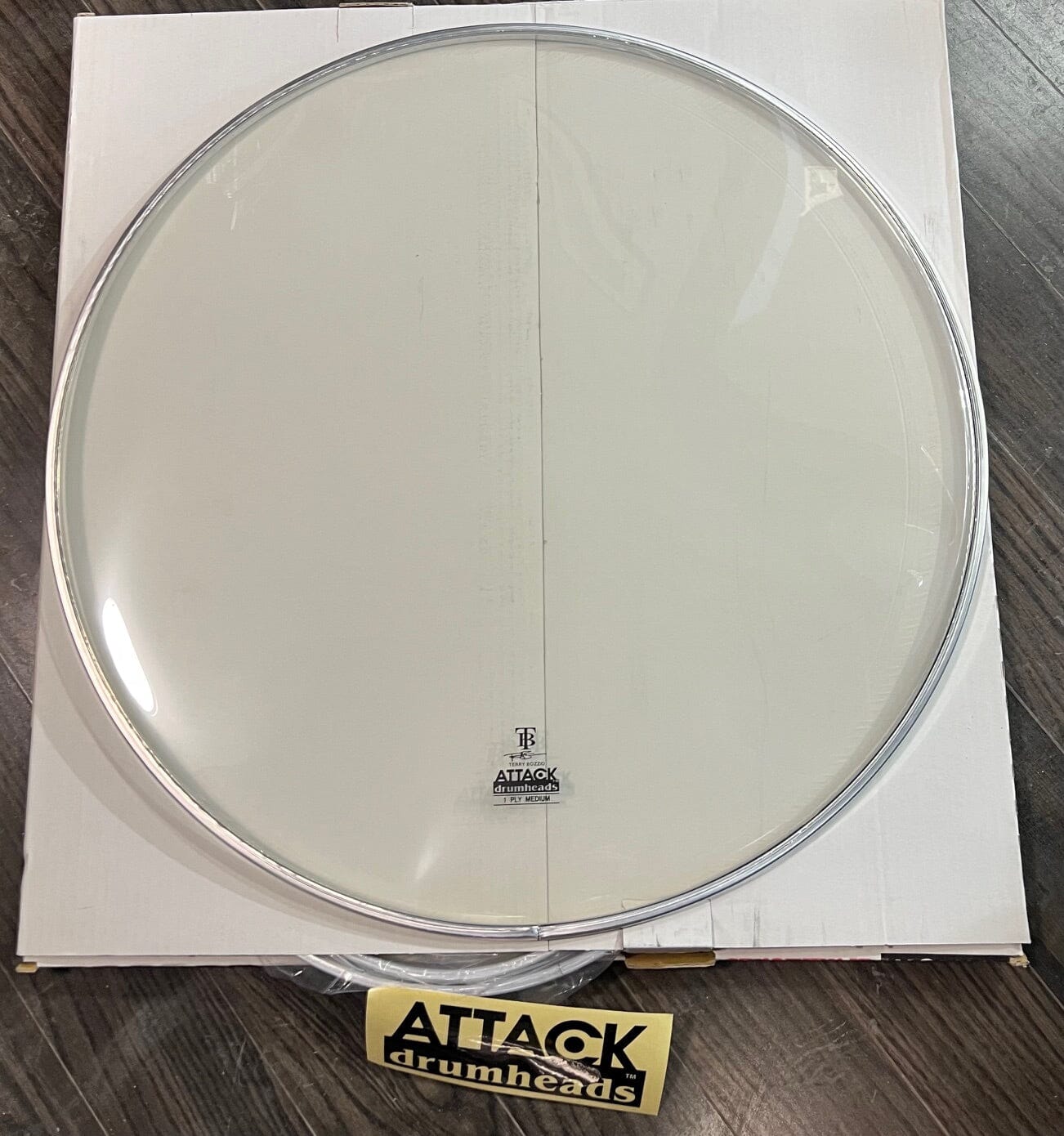 ATTACK 22" Terry Bozzio Single Ply Clear Drum Head (TB22) DRUM SKINS Attack