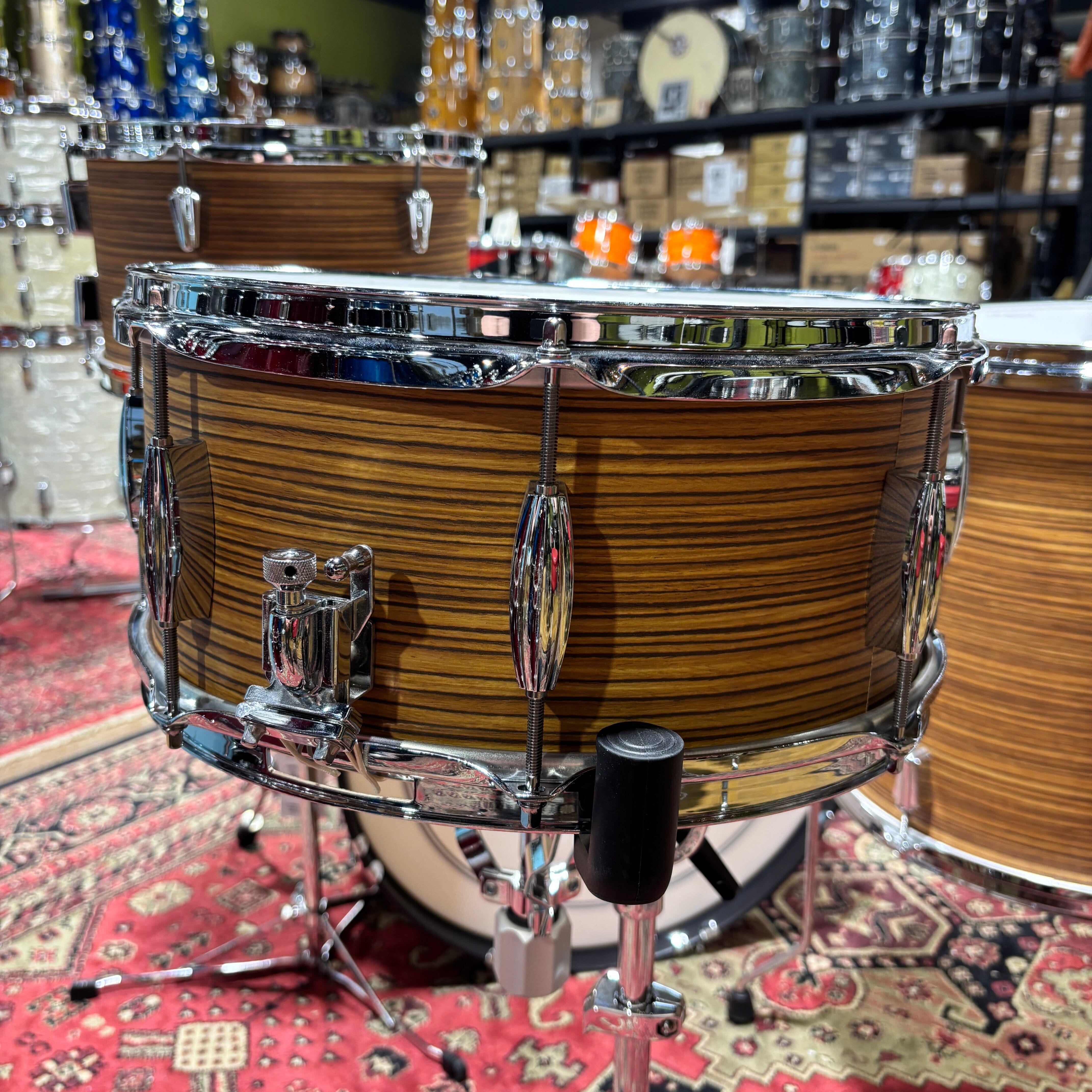 C&C Gladstone Series Snare 14 x 6.5 Peanut Butter Swirl CONSIGNMENT DRUM KIT C&C