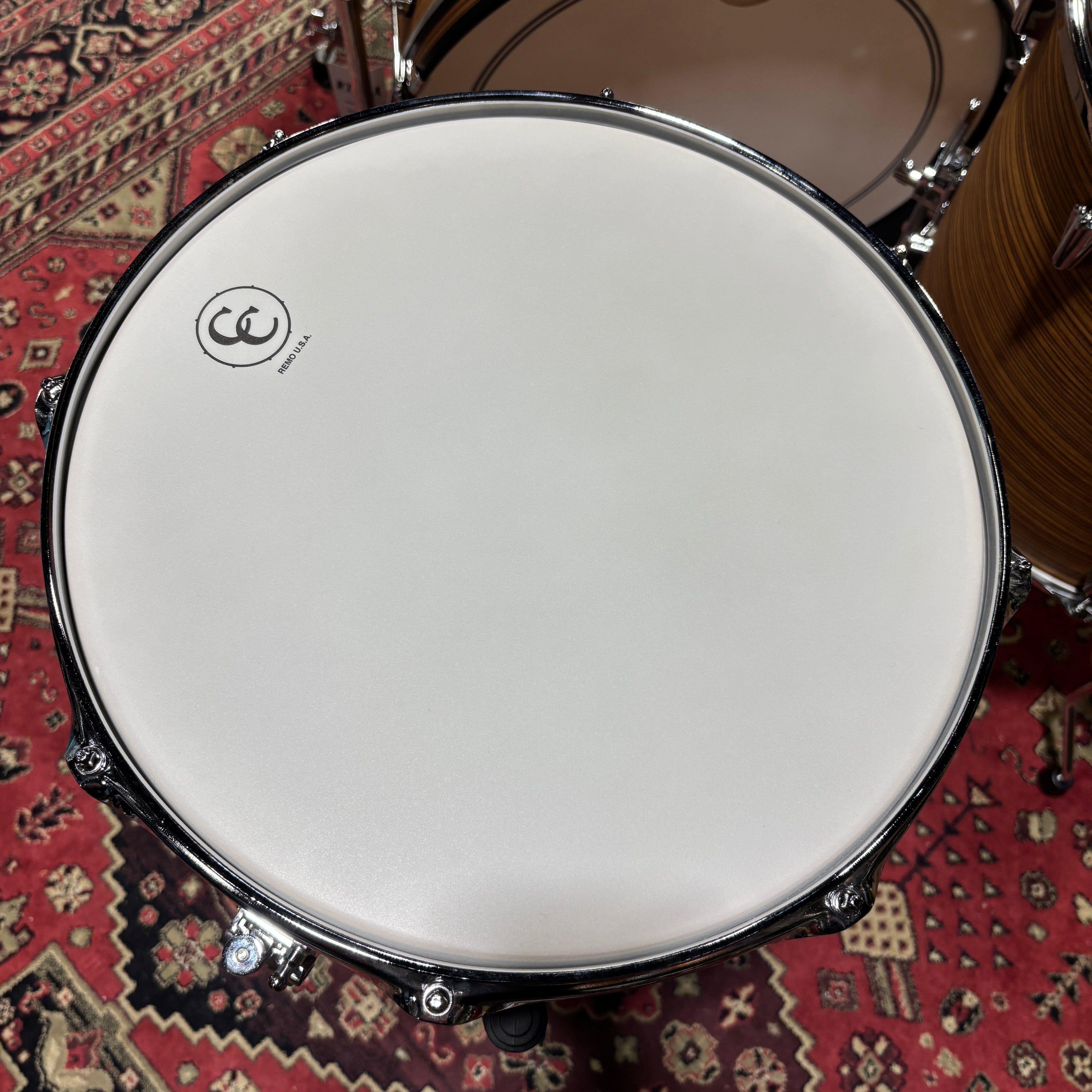 C&C Gladstone Series Snare 14 x 6.5 Peanut Butter Swirl CONSIGNMENT DRUM KIT C&C