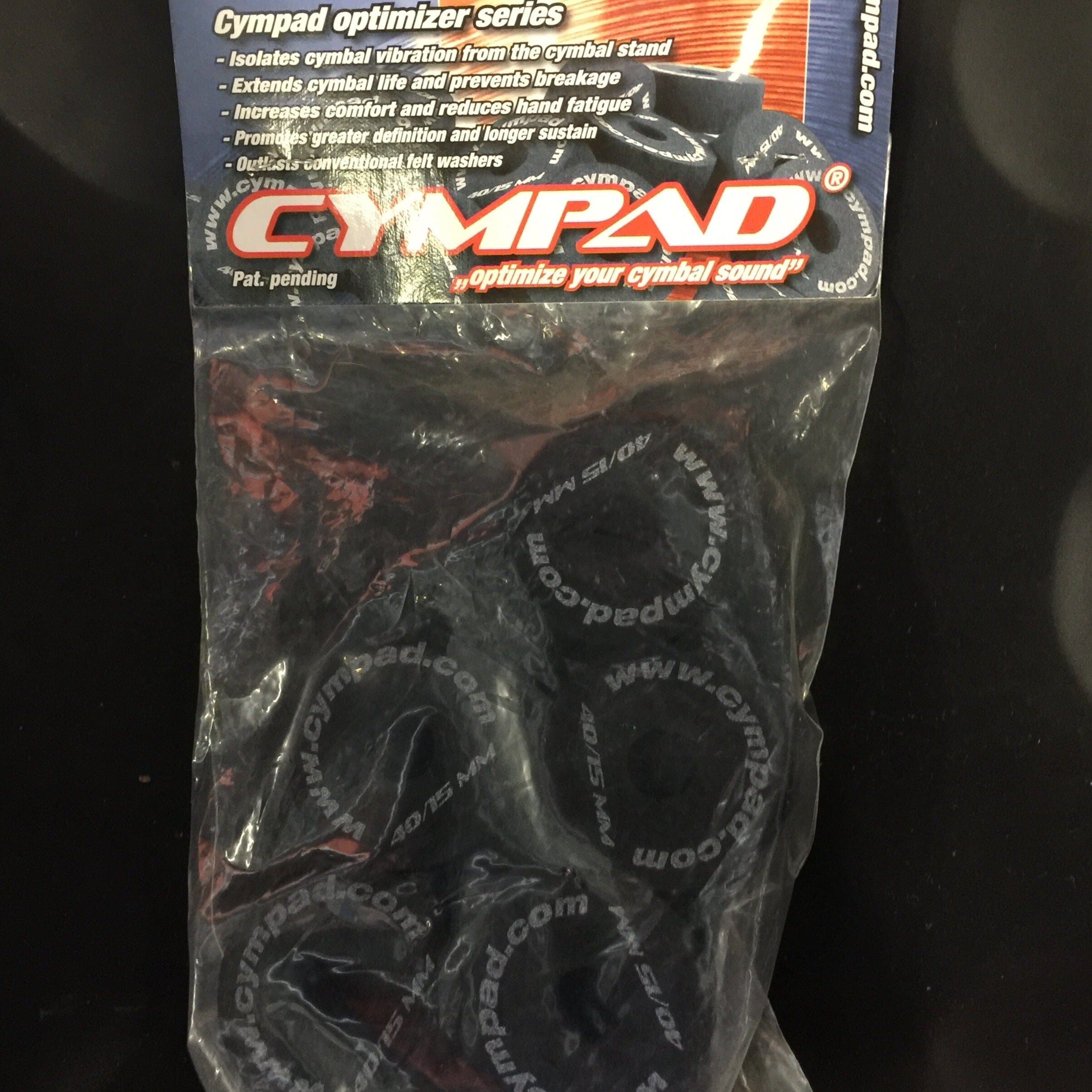 Cympad Optimizer Pack 40/15mm, 10 Pack NEW DRUM ACCESSORIES Cympad