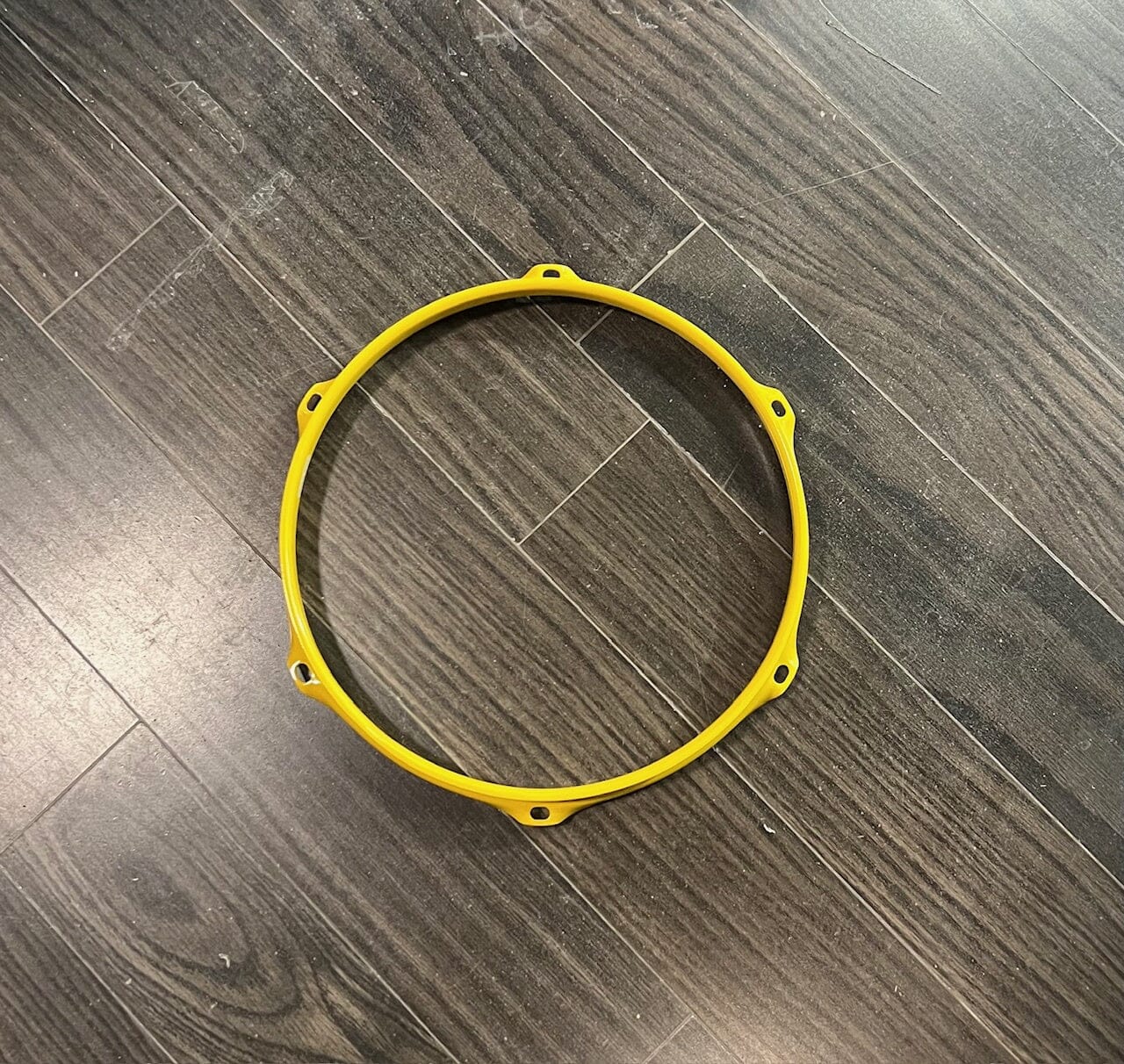 Drum Hoop 13" 6 Hole 2.3mm Steel Drum Hoop, Yellow Powder Coated, Triple Flanged CUSTOM DRUM PARTS Not specified