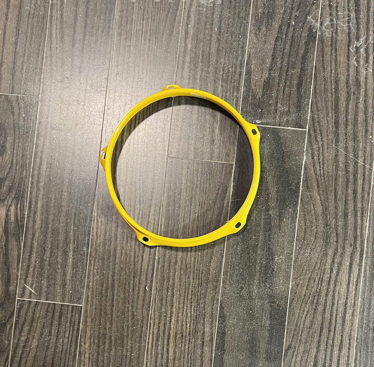 Drum Hoop 8" 5 Hole 2.3mm Steel Drum Hoop, Yellow Powder Coated, Triple Flanged CUSTOM DRUM PARTS Not specified