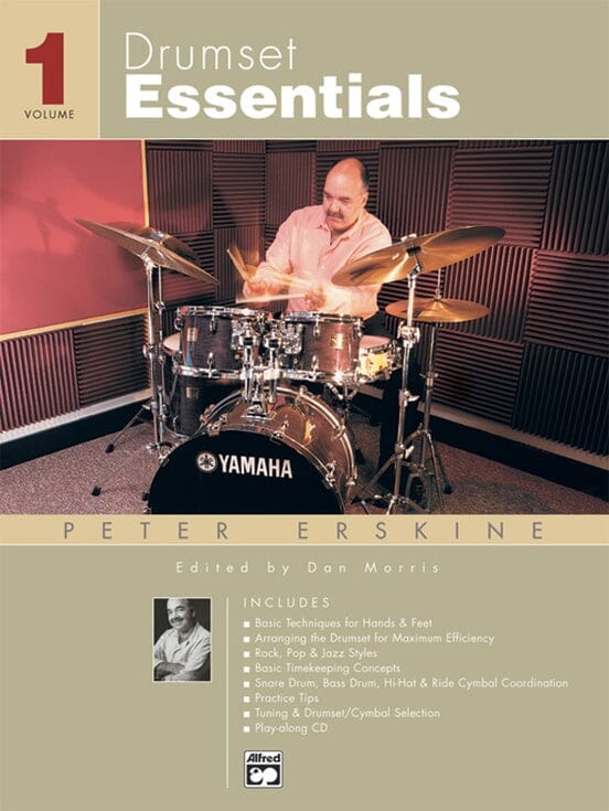 Drumset Essentials, Vol. 1, by Peter Erskine Books Alfred