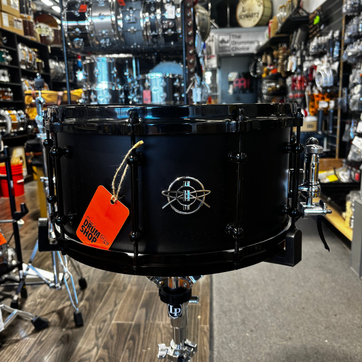 Dunnett Classic Titanium Tourbillon Snare Drum Matte / Glass Black 10 L NEW SNARE DRUMS Dunnett