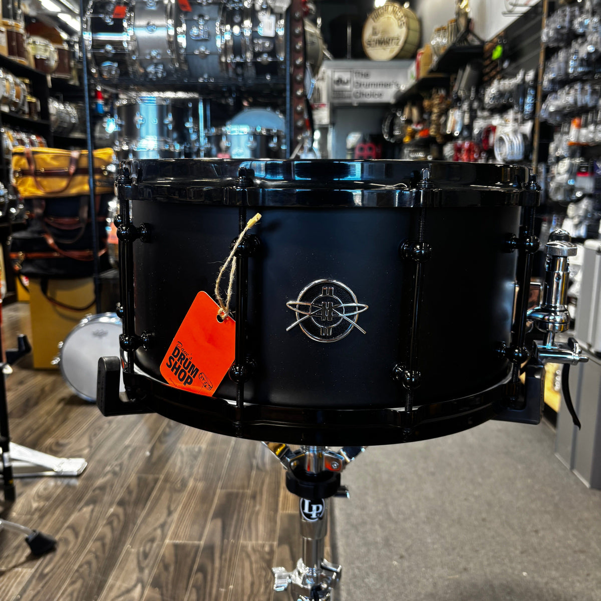 Dunnett Classic Titanium Tourbillon Snare Drum Matte / Glass Black 10 L NEW SNARE DRUMS Dunnett