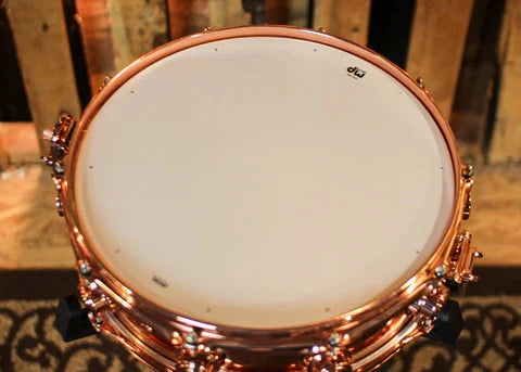 DW 4x14 Collector's Polished Copper Snare Drum w/ Copper Hardware (DRVP0414SPP) NEW SNARE DRUMS DW