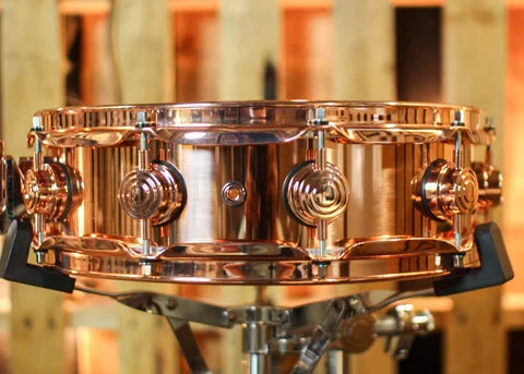 DW 4x14 Collector's Polished Copper Snare Drum w/ Copper Hardware (DRVP0414SPP) NEW SNARE DRUMS DW