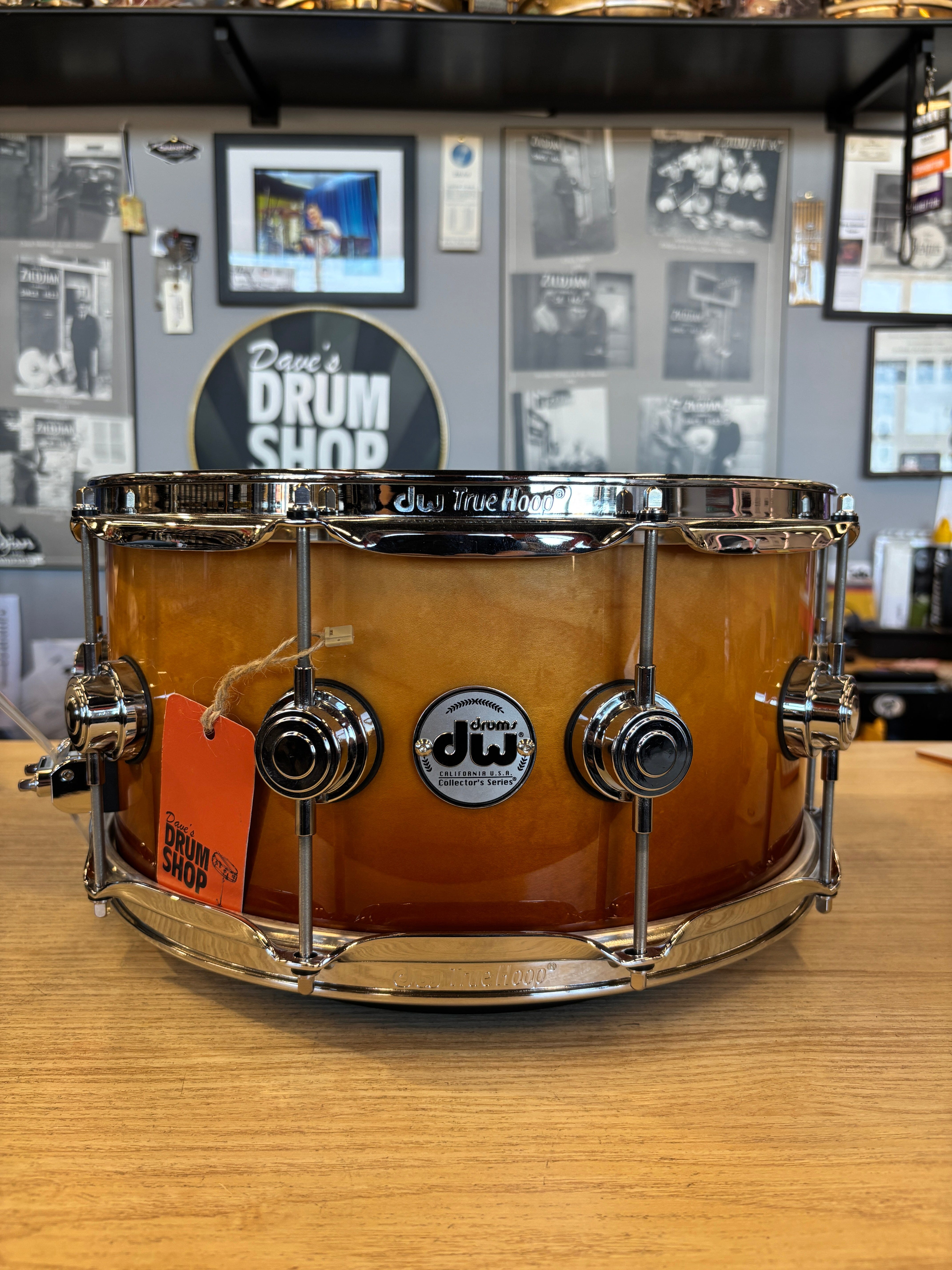 DW 6.5 x 14 Burnt Toast Fade Collectors Maple Standard (Demo) NEW SNARE DRUMS DW