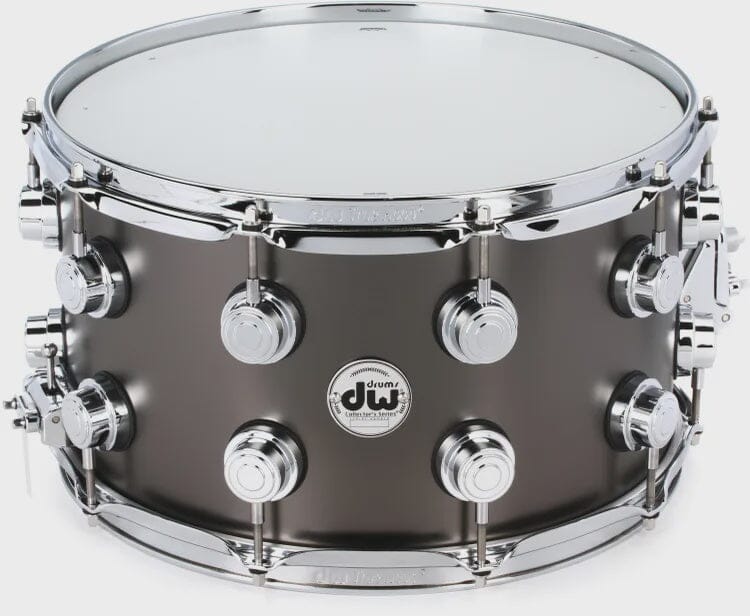 DW 7 x 13 Collector's Series Metal Brass Snare Drum, Satin Black (DCMR10814SCX710) NEW SNARE DRUMS DW