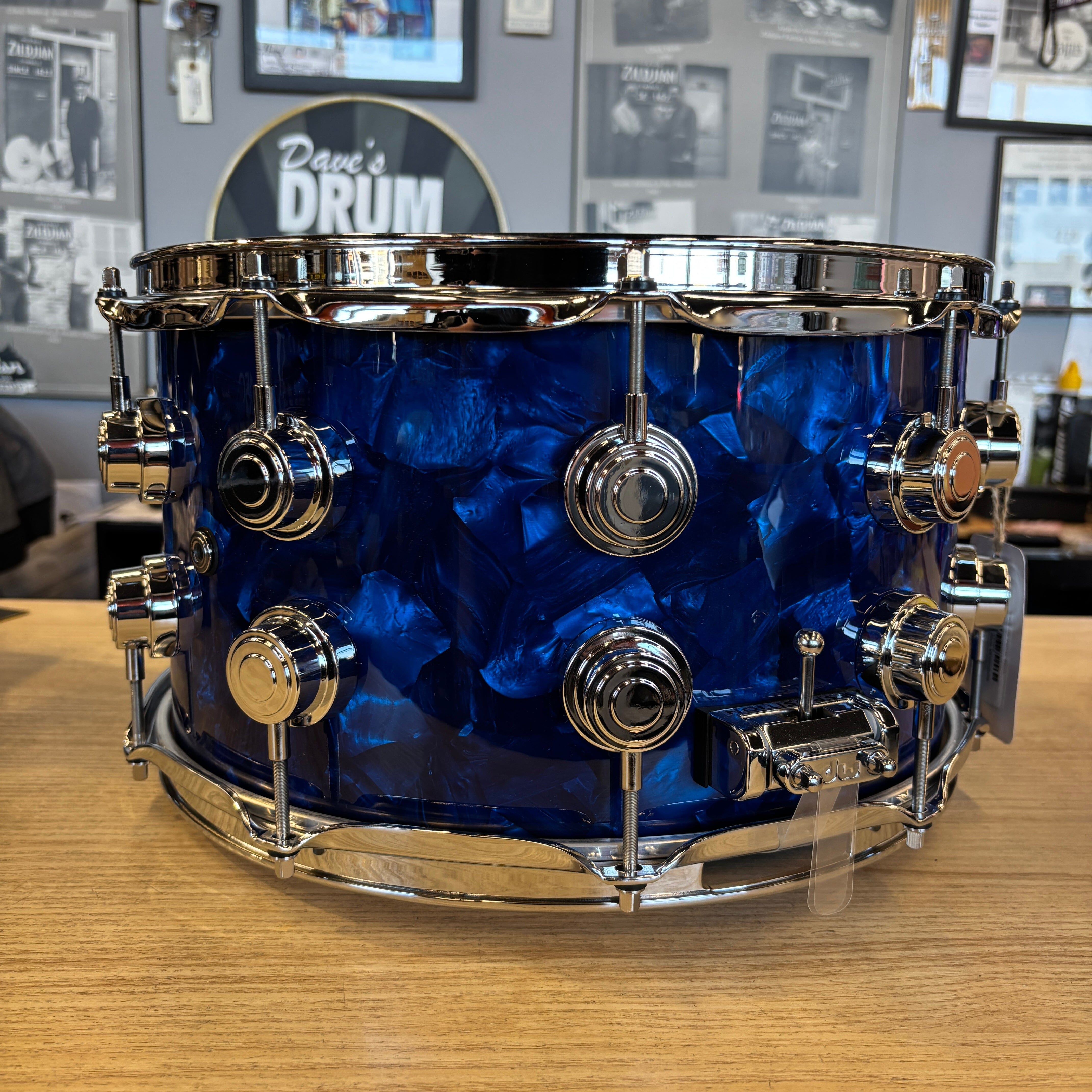 DW 8 x 14 Snare Blue Moonstone (DR317514SSC093) NEW SNARE DRUMS DW
