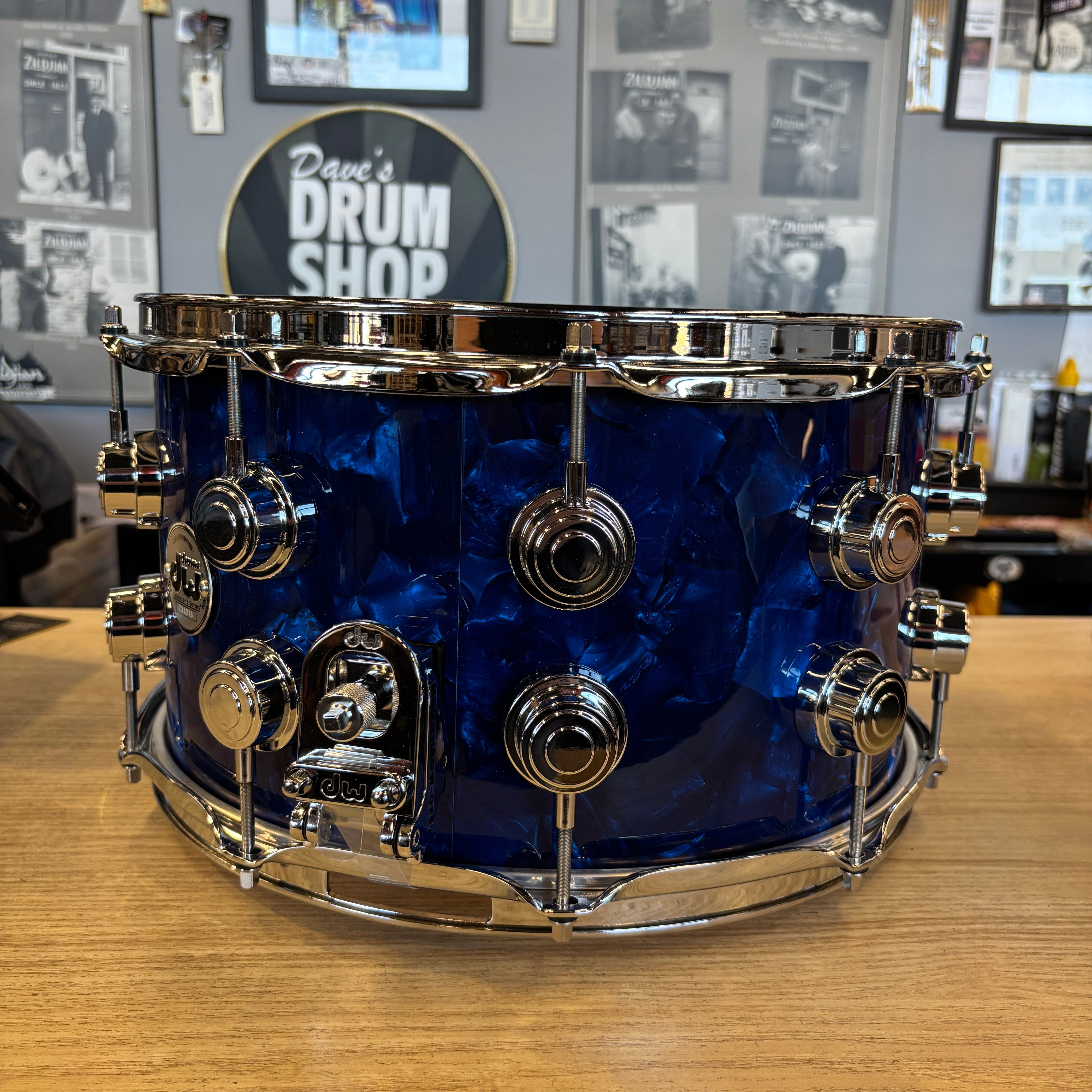 DW 8 x 14 Snare Blue Moonstone (DR317514SSC093) NEW SNARE DRUMS DW