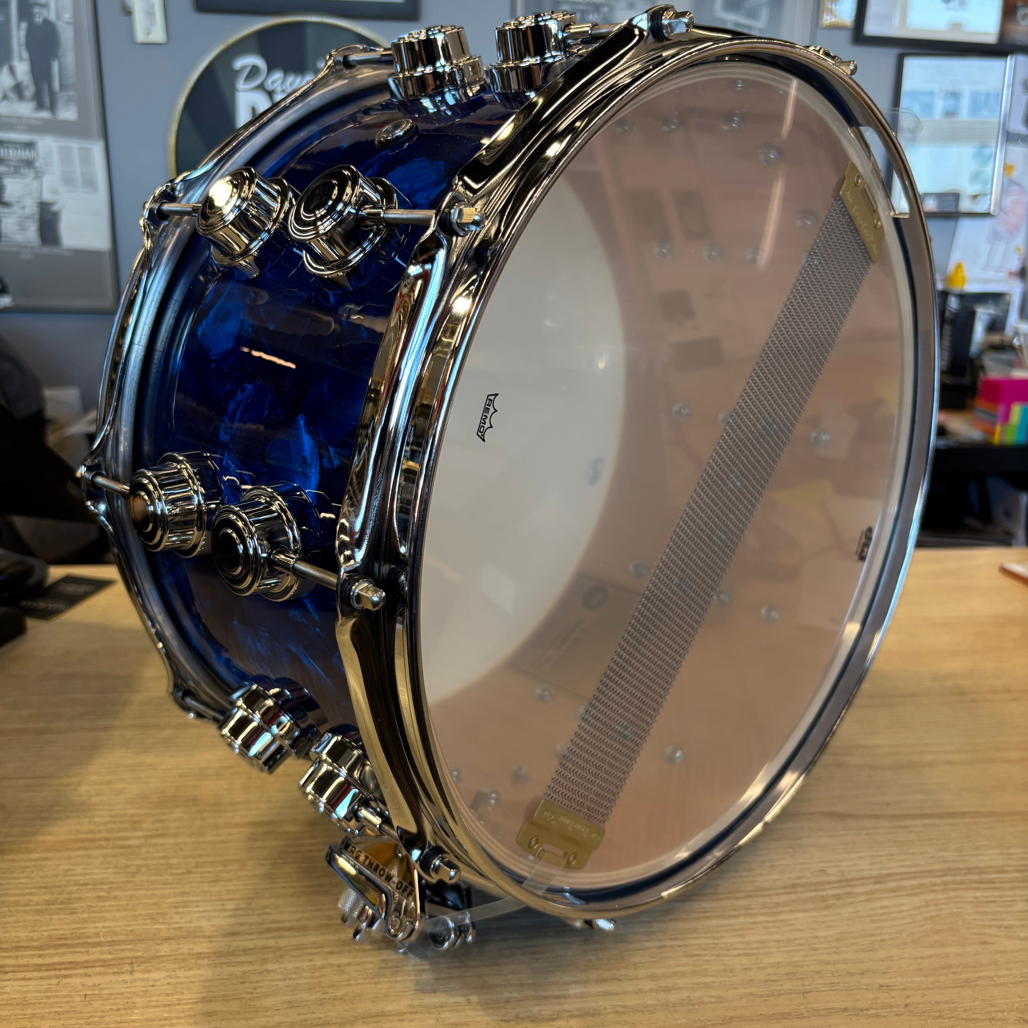 DW 8 x 14 Snare Blue Moonstone (DR317514SSC093) NEW SNARE DRUMS DW