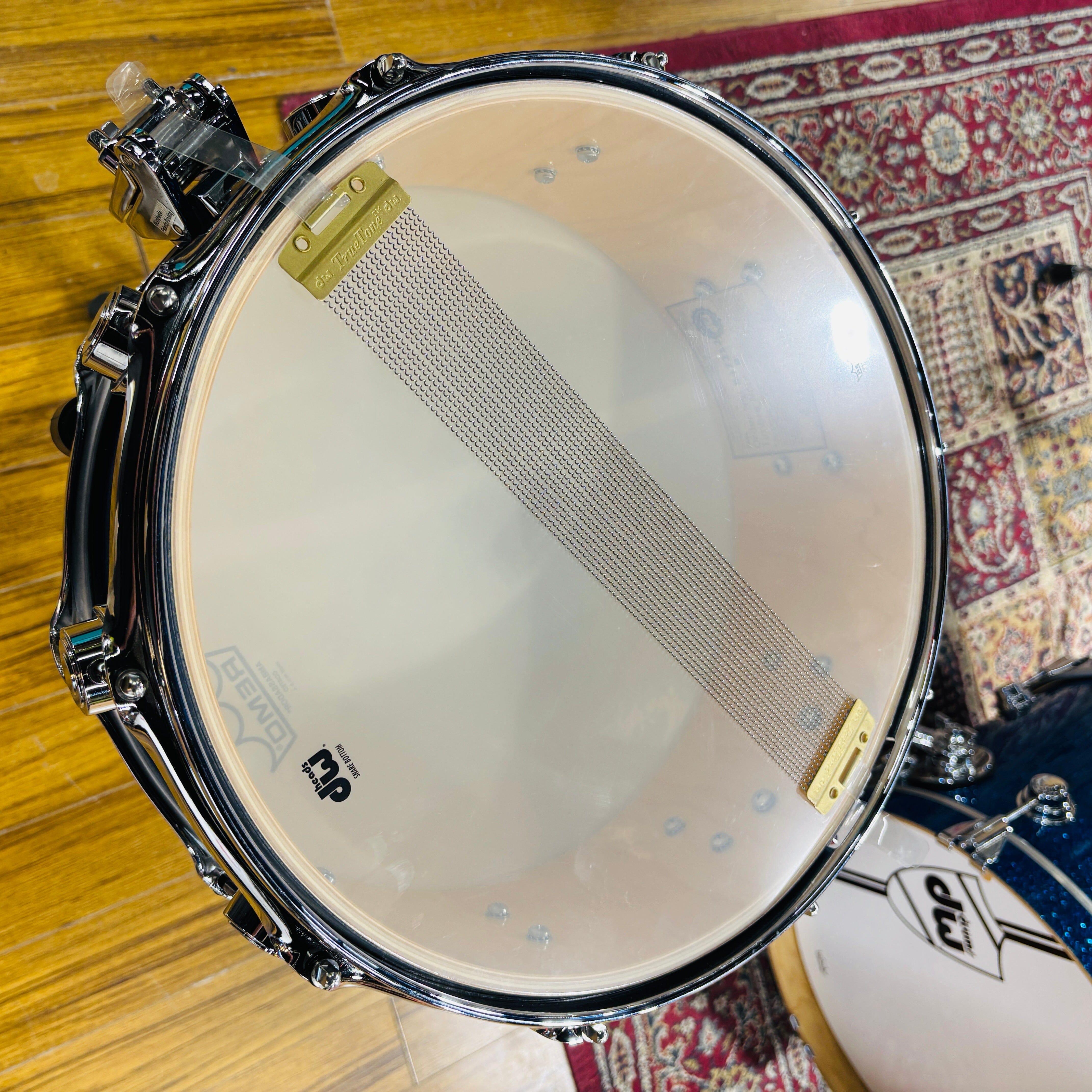 DW Blue Glass Jazz Series Snare 5 x 14 USED SNARE DRUMS DW