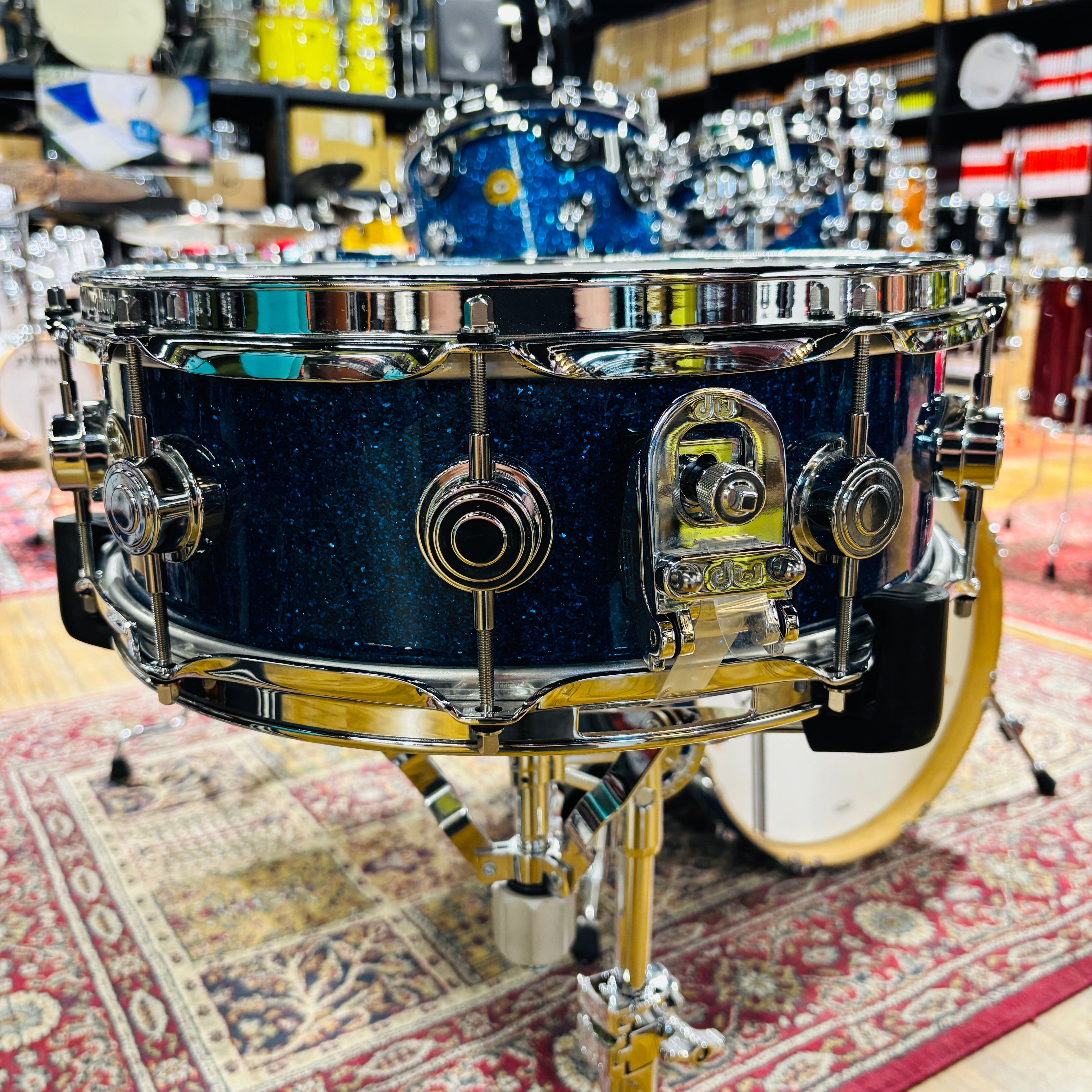 DW Blue Glass Jazz Series Snare 5 x 14 USED SNARE DRUMS DW