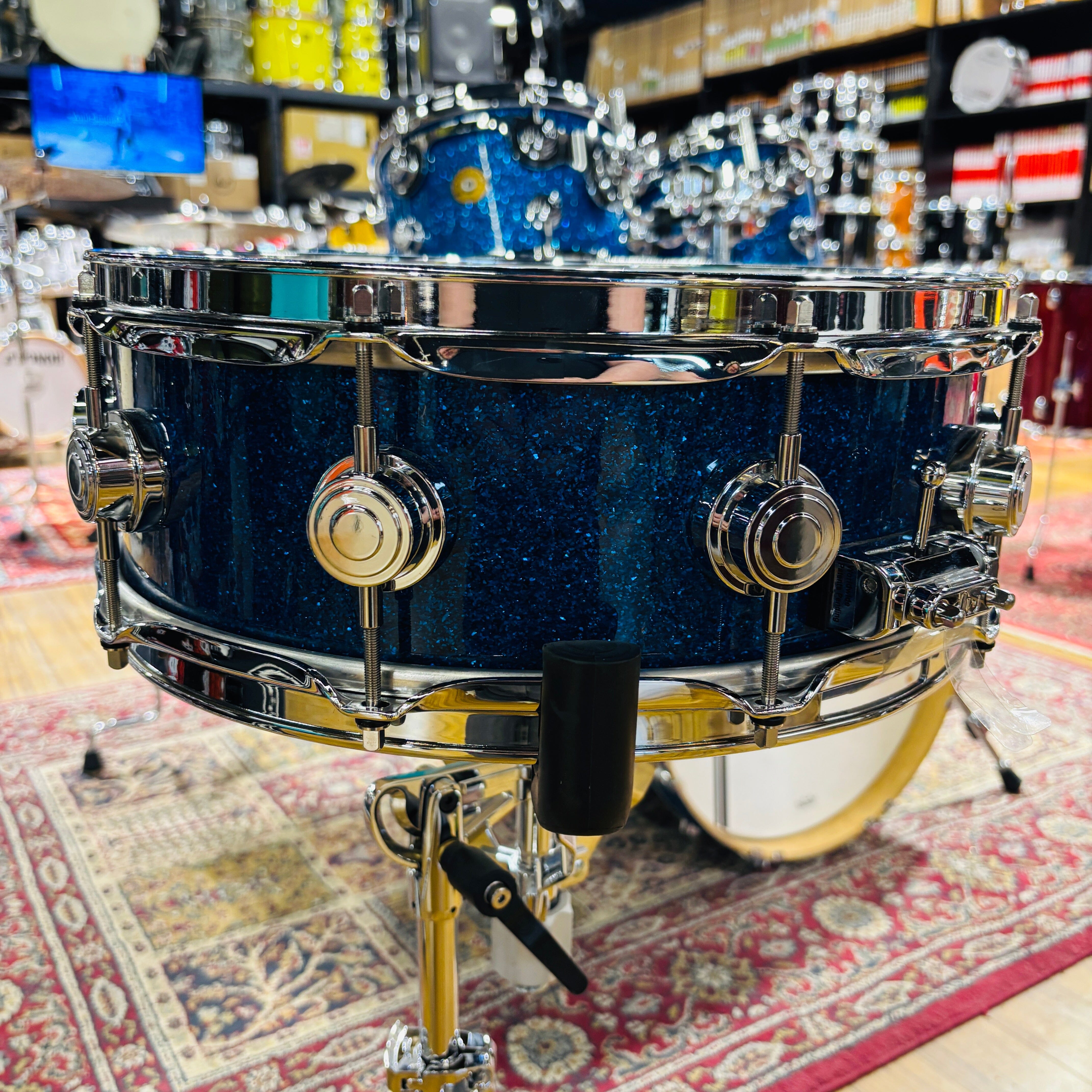 DW Blue Glass Jazz Series Snare 5 x 14 USED SNARE DRUMS DW