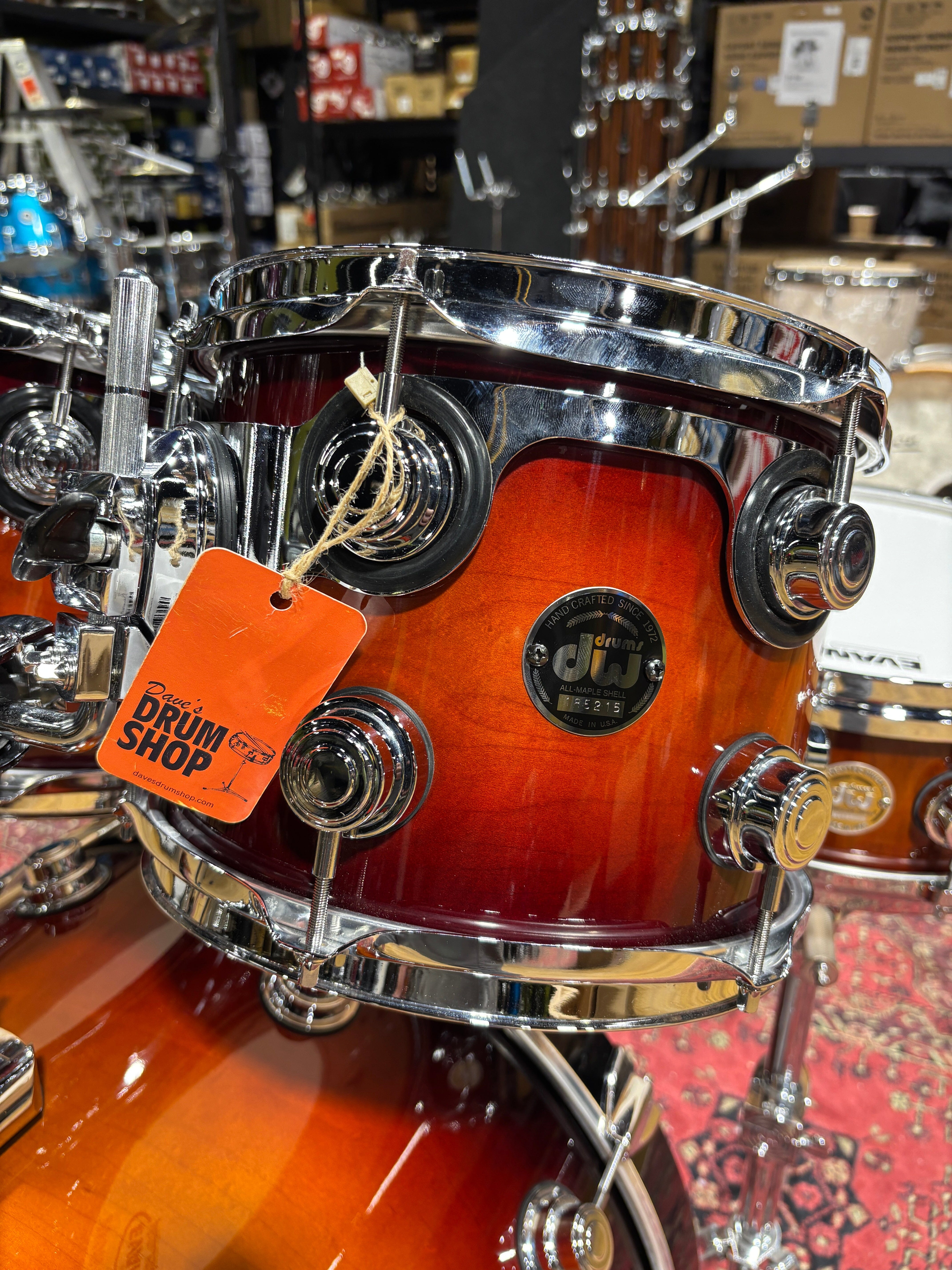 DW Collectors Maple Amber Tobacco Burst 2001 CONSIGNMENT DRUM KIT DRUM WORKSHOP INC