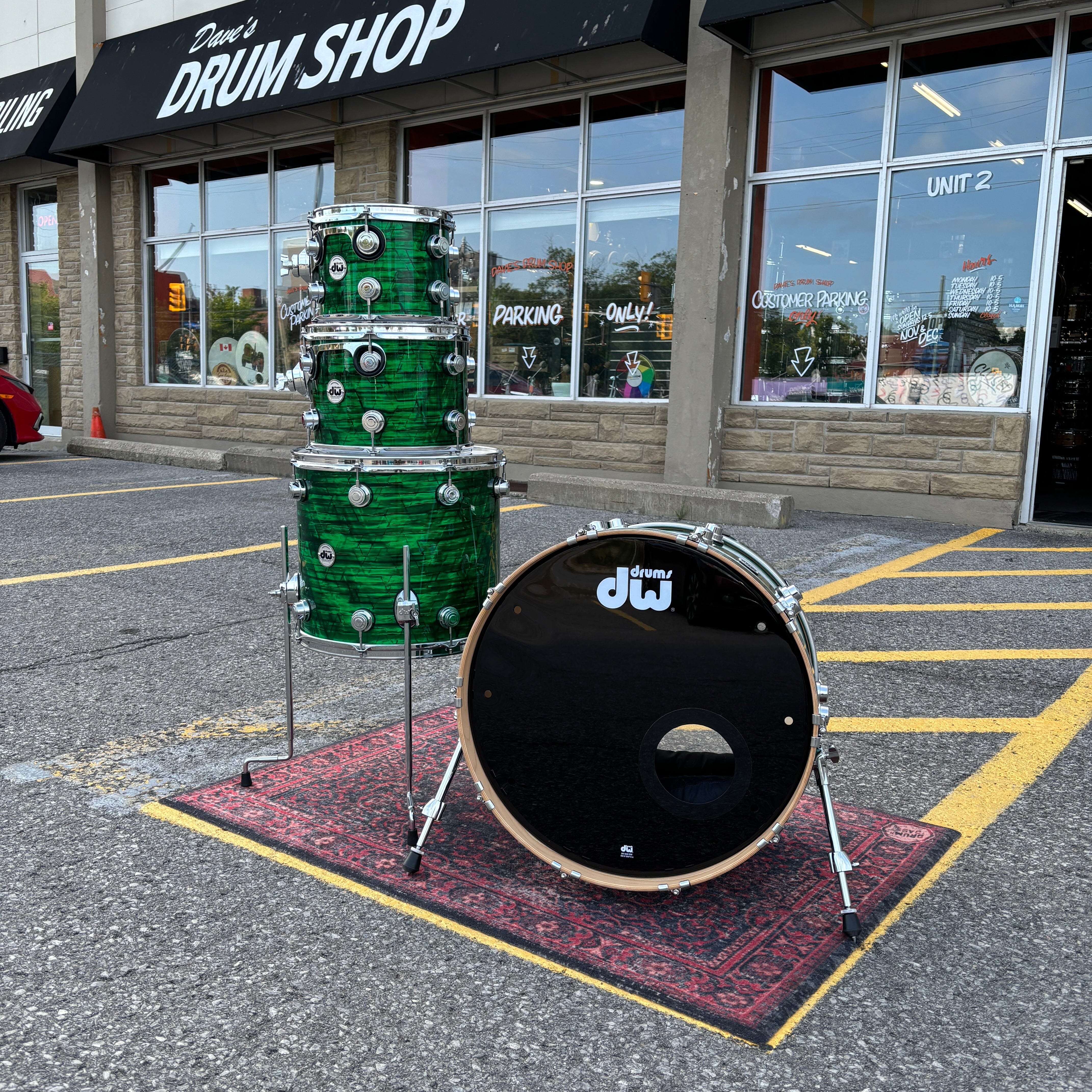 DW Collectors Maple Green Onyx Pearl 10/12/16/22 CONSIGNMENT DRUM KIT DW